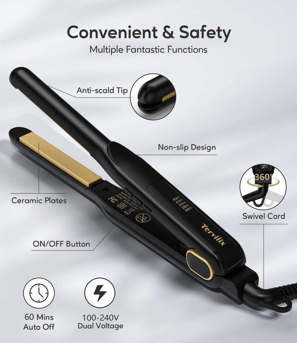 Terviiix safety features include auto shut-off and a 360-degree swivel cord for secure sessions.