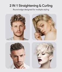 Terviiix short-hair styling flat iron in action for precise straightening on pixie cuts.