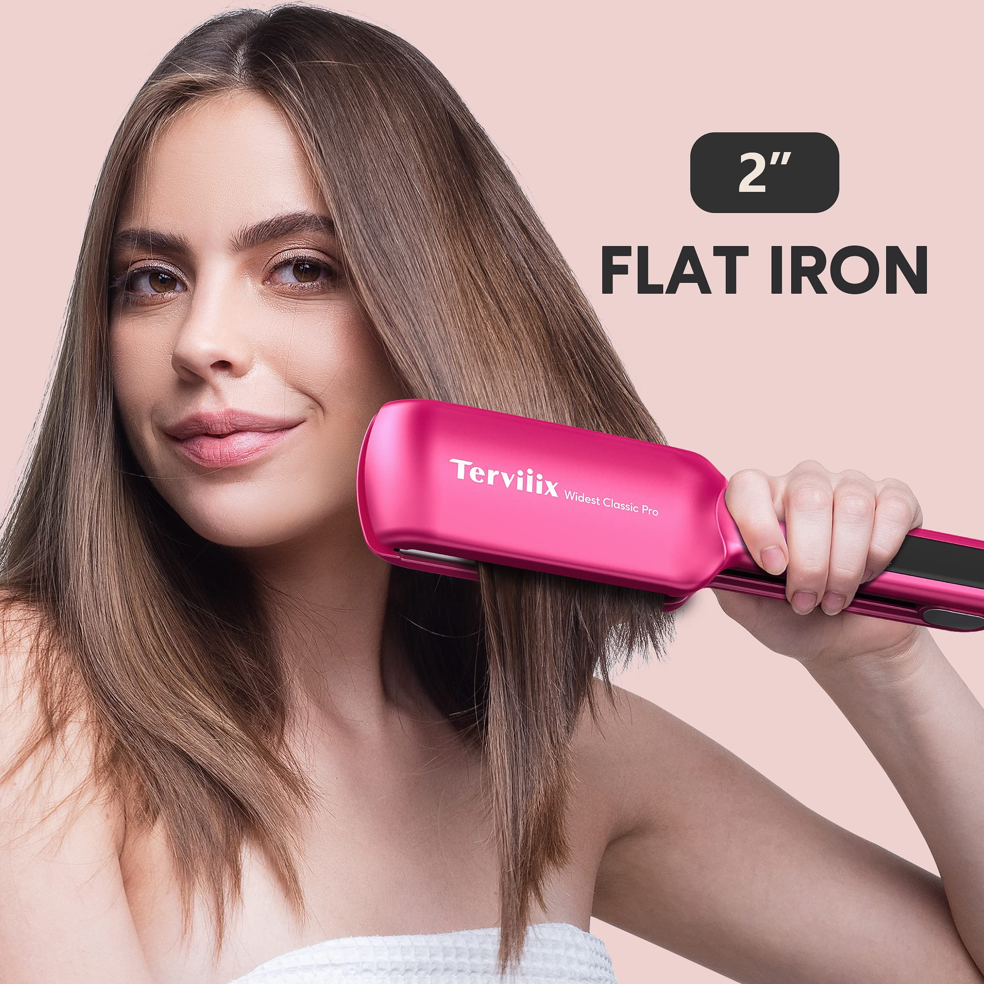 Terviiix wide plates ceramic delivers even heat for silky results.