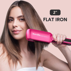 Terviiix wide plates ceramic delivers even heat for silky results.