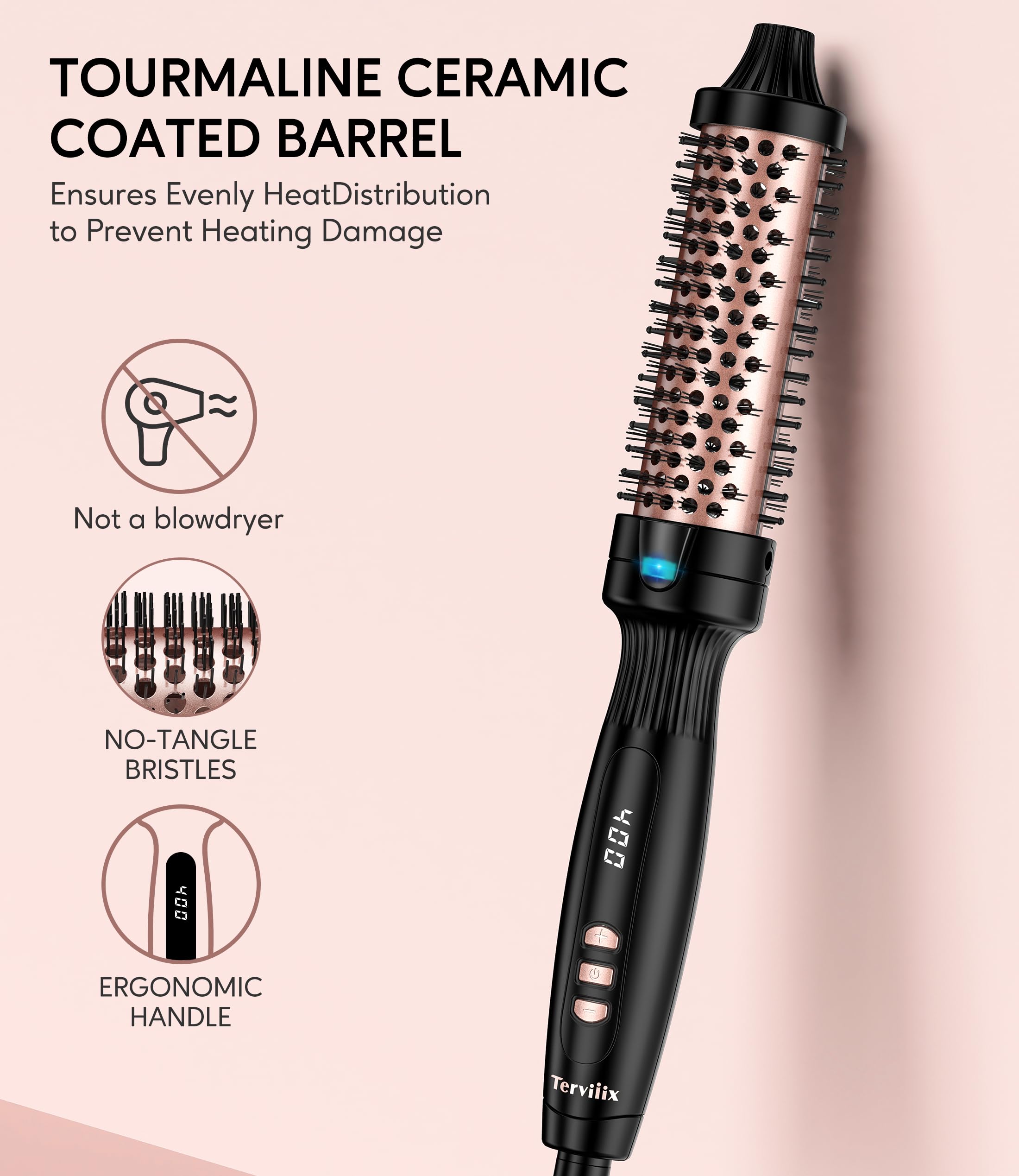 Terviiix auto shut-off provides peace of mind after styling sessions.