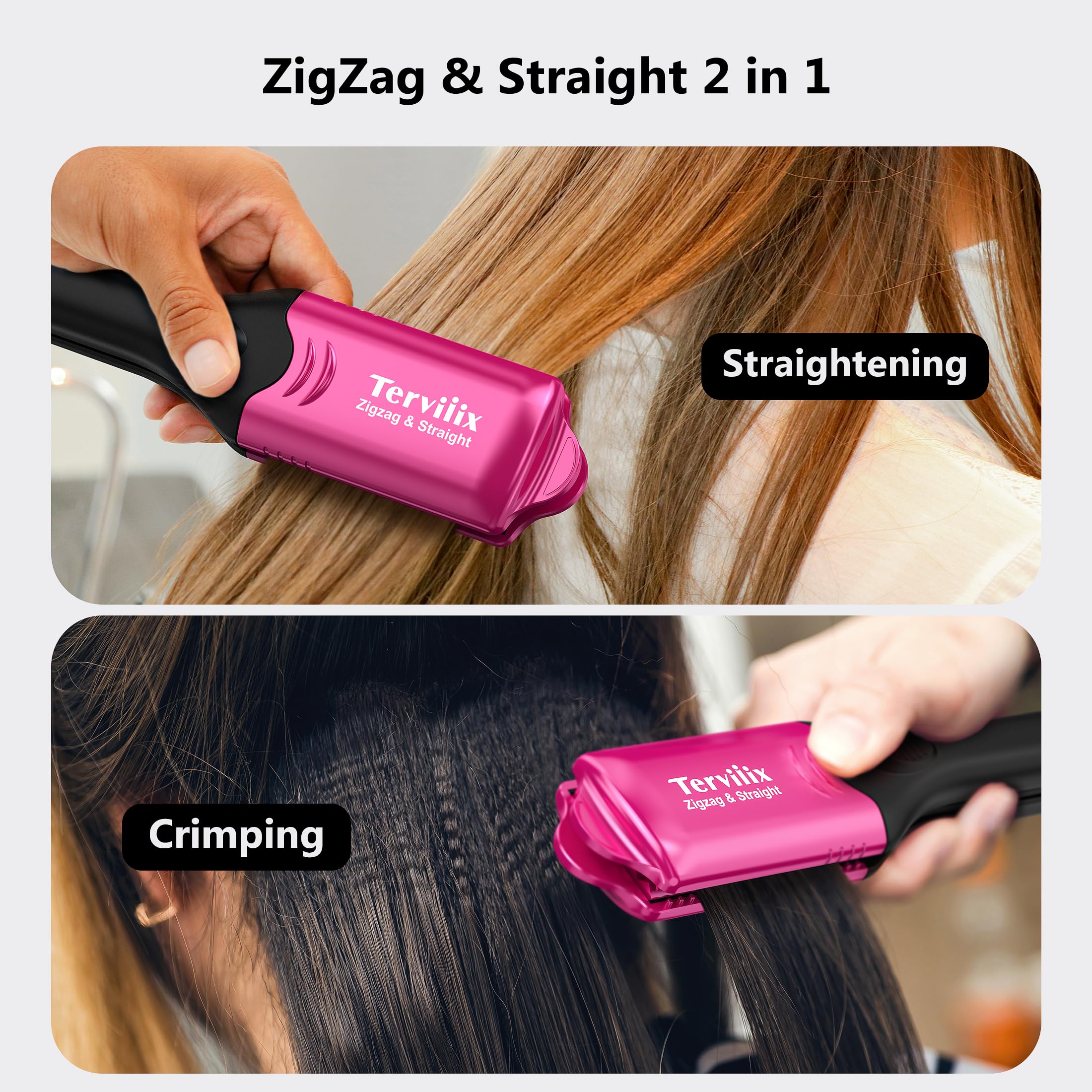 Terviiix crimper wide plate demonstrates large-crimp texture for dramatic waves and root lift.