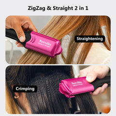 Terviiix crimper wide plate demonstrates large-crimp texture for dramatic waves and root lift.