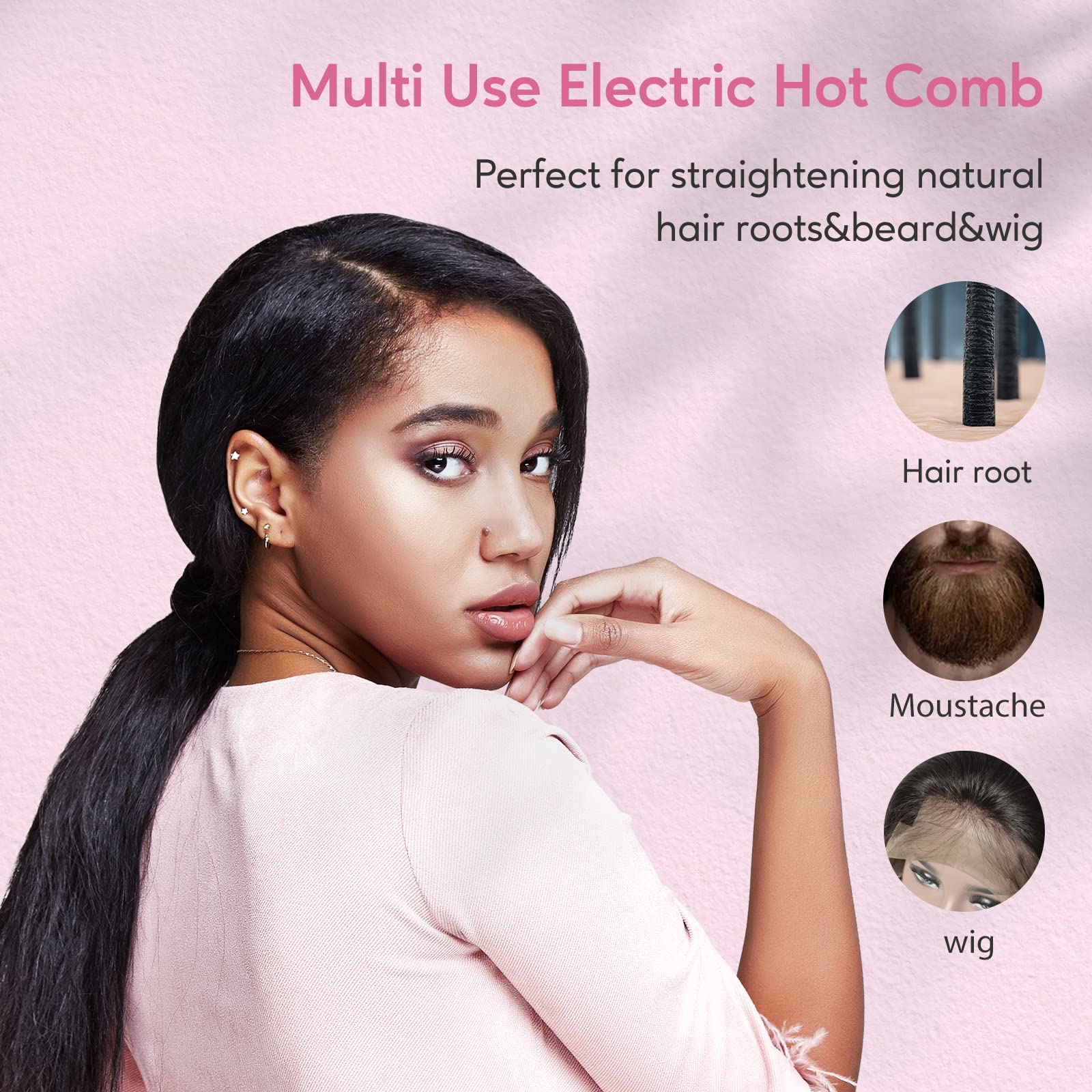 Terviiix hot comb auto shut-off for safe styling