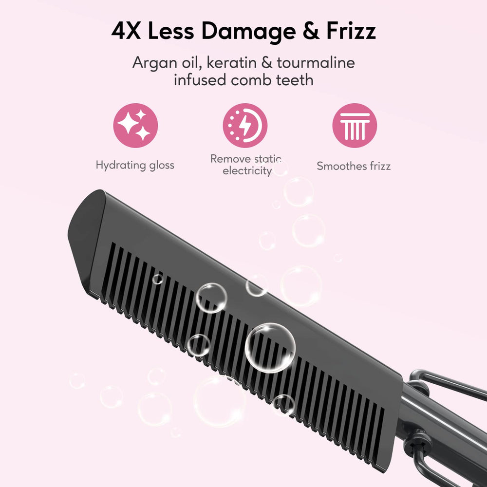 Terviiix hot comb ceramic coating provides even heat distribution