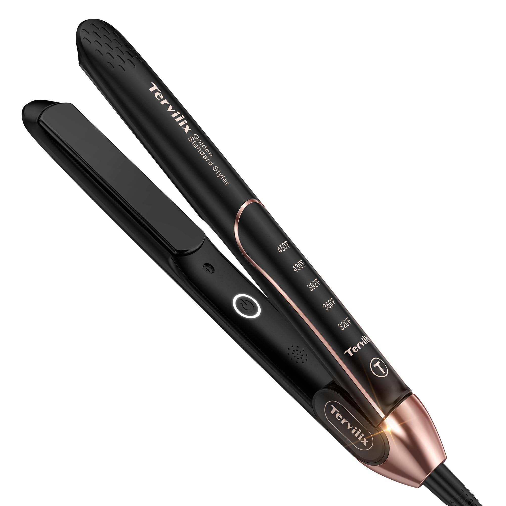 Terviiix non-snagging ceramic flat iron, smooth glide for frizz-free styling