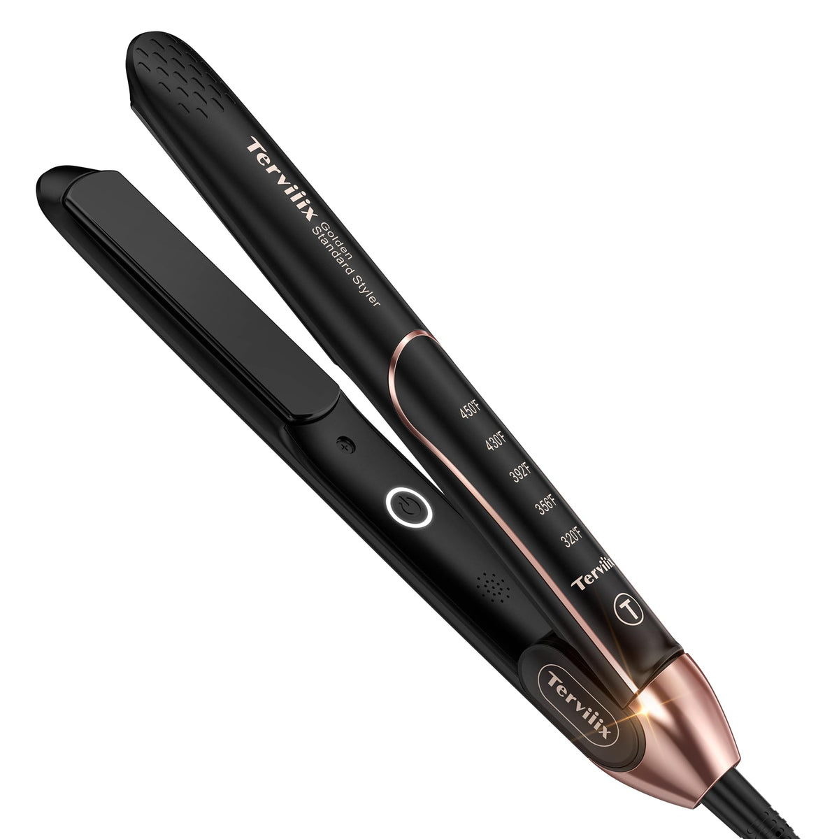 Terviiix non-snagging ceramic flat iron, smooth glide for frizz-free styling