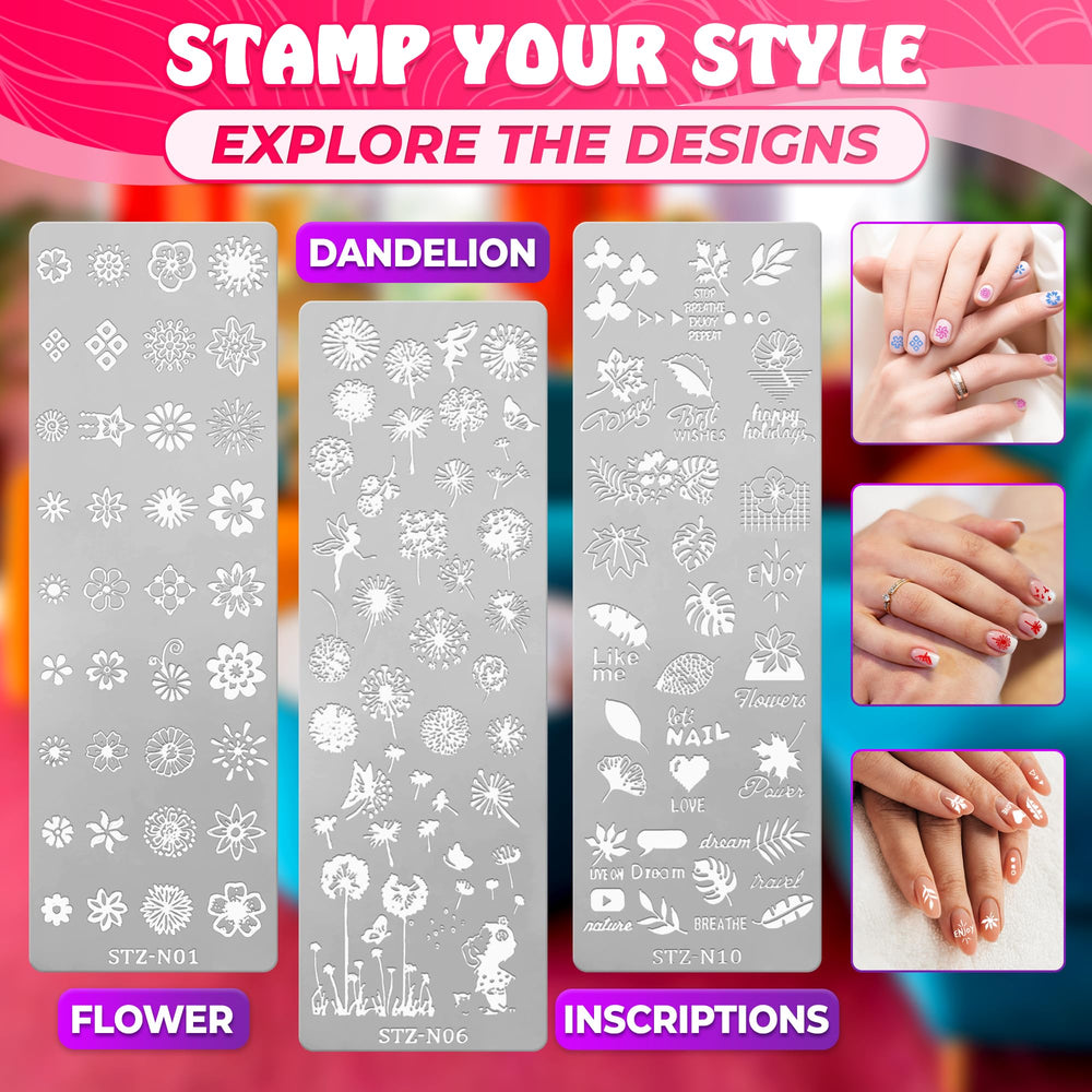 Tesorrio nail stamping plate Christmas design for festive manicures and nail art ideas