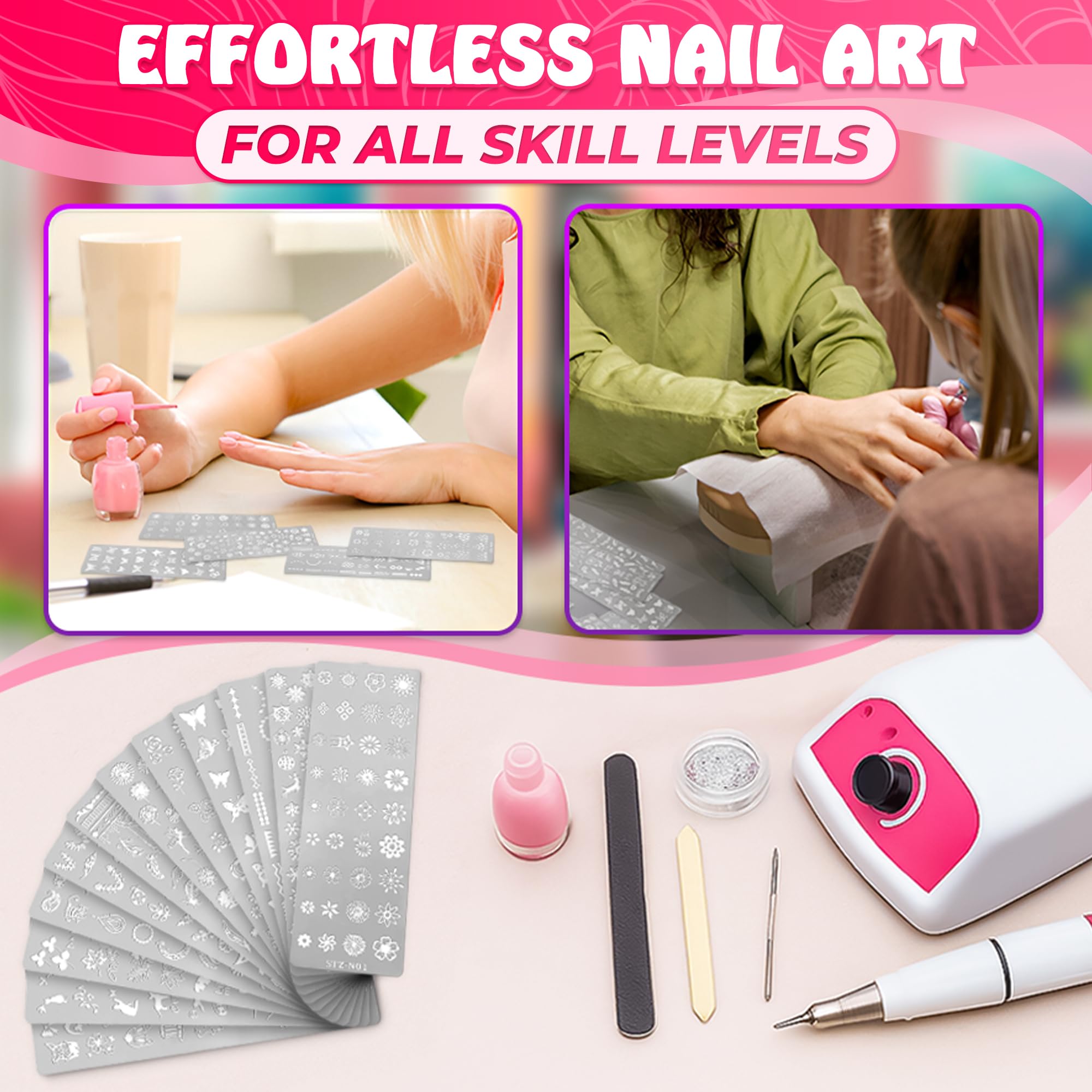 Tesorrio nail stamping plate geometric design for modern, bold nail art ideas