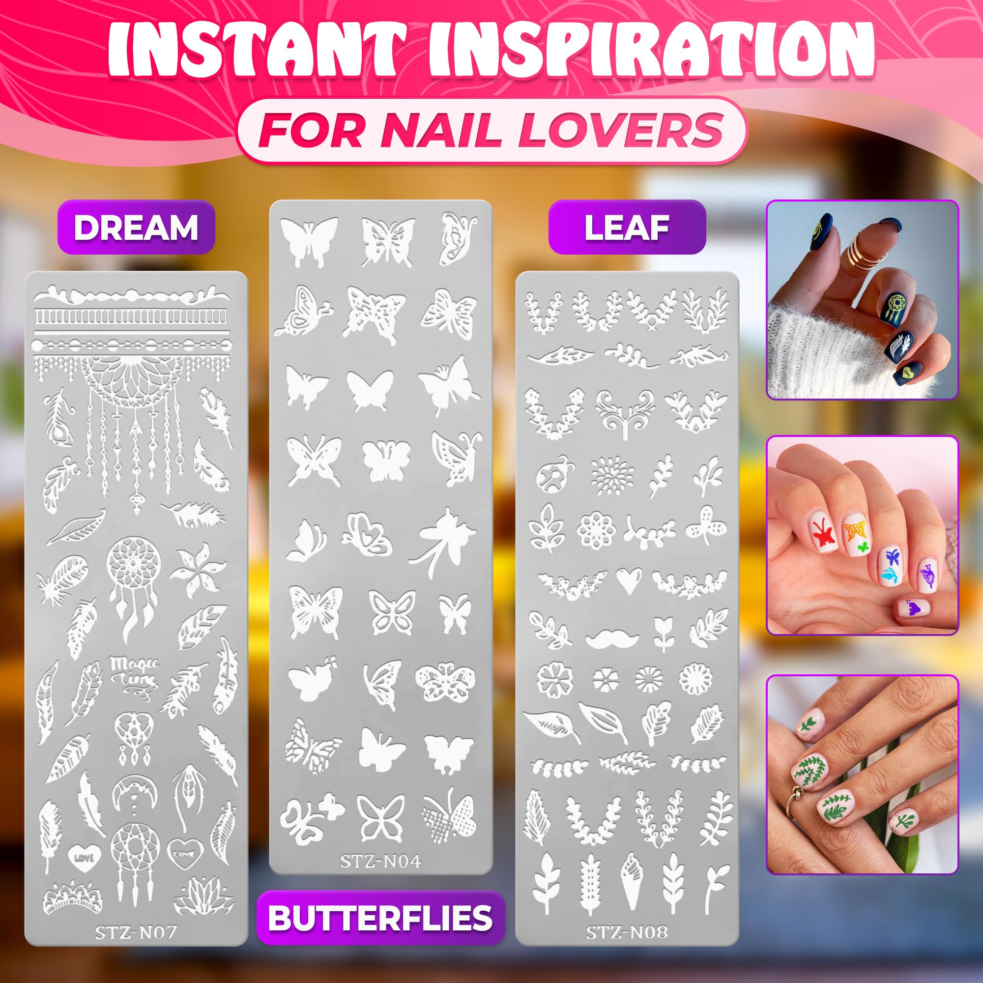 Tesorrio nail stamping plate swirls pattern for a versatile, elegant manicure