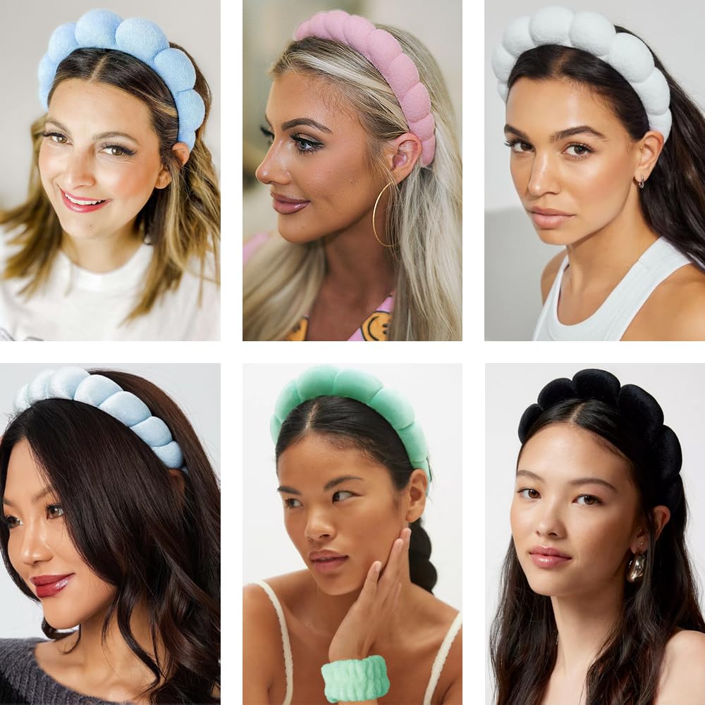 Tetizo Spa Headband daily-wear yellow pairs with skincare routines