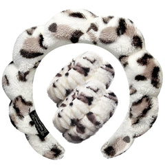 Tetizo spa headband fluffy cloud design keeps hair away during cleansing