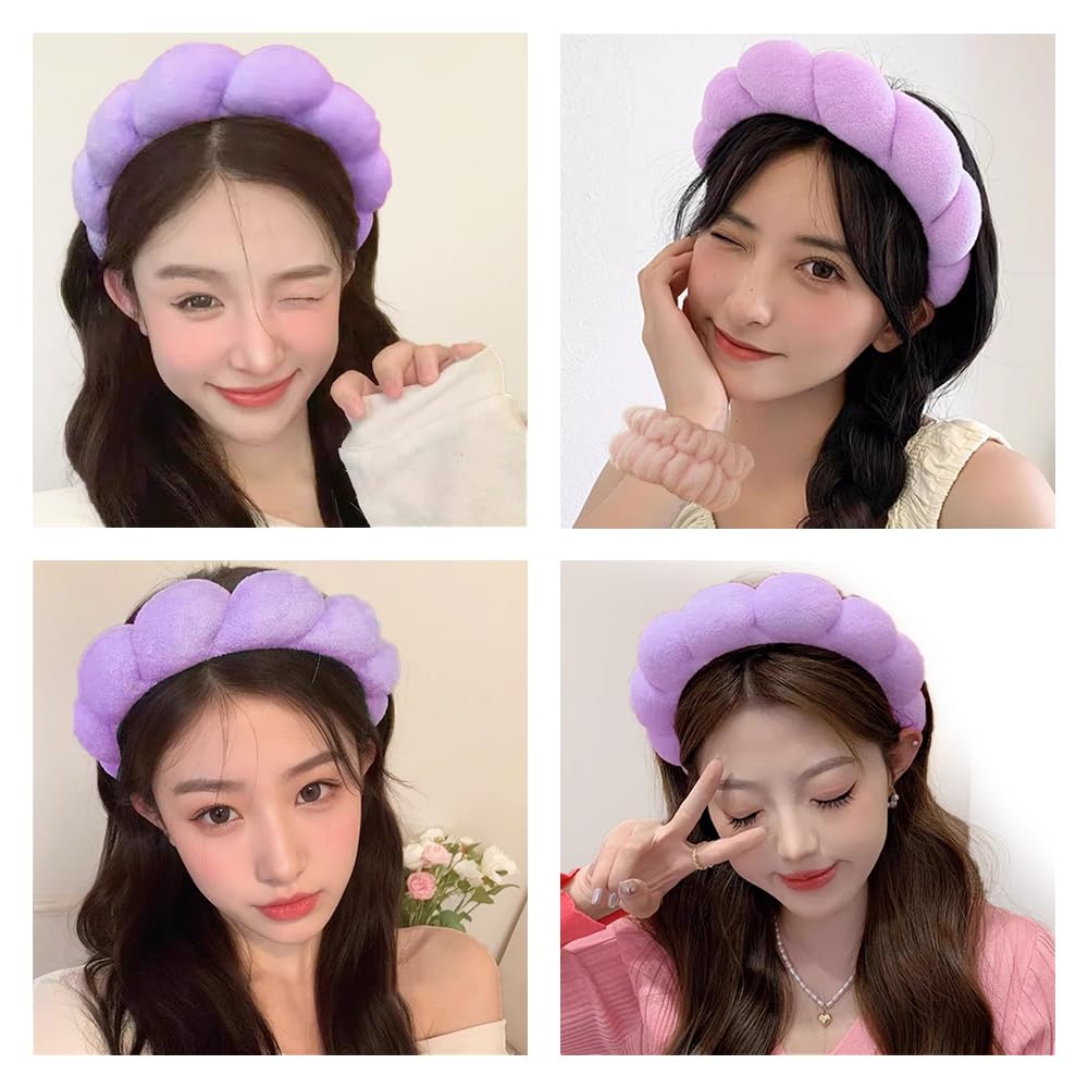 Tetizo spa headband sponge-lining provides gentle absorption during cleansing