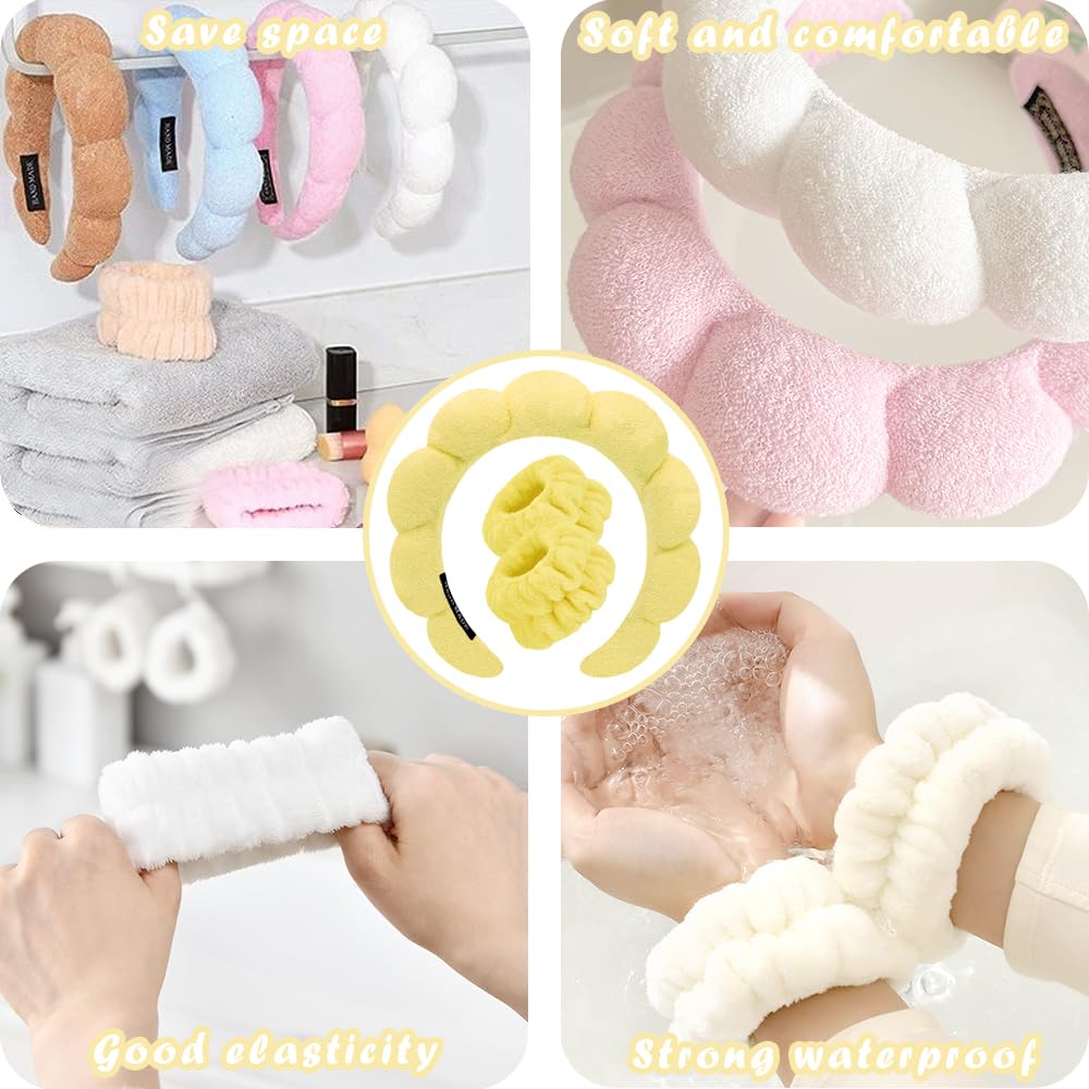 Tetizo Spa Wristband yellow microfiber dries moisture quickly