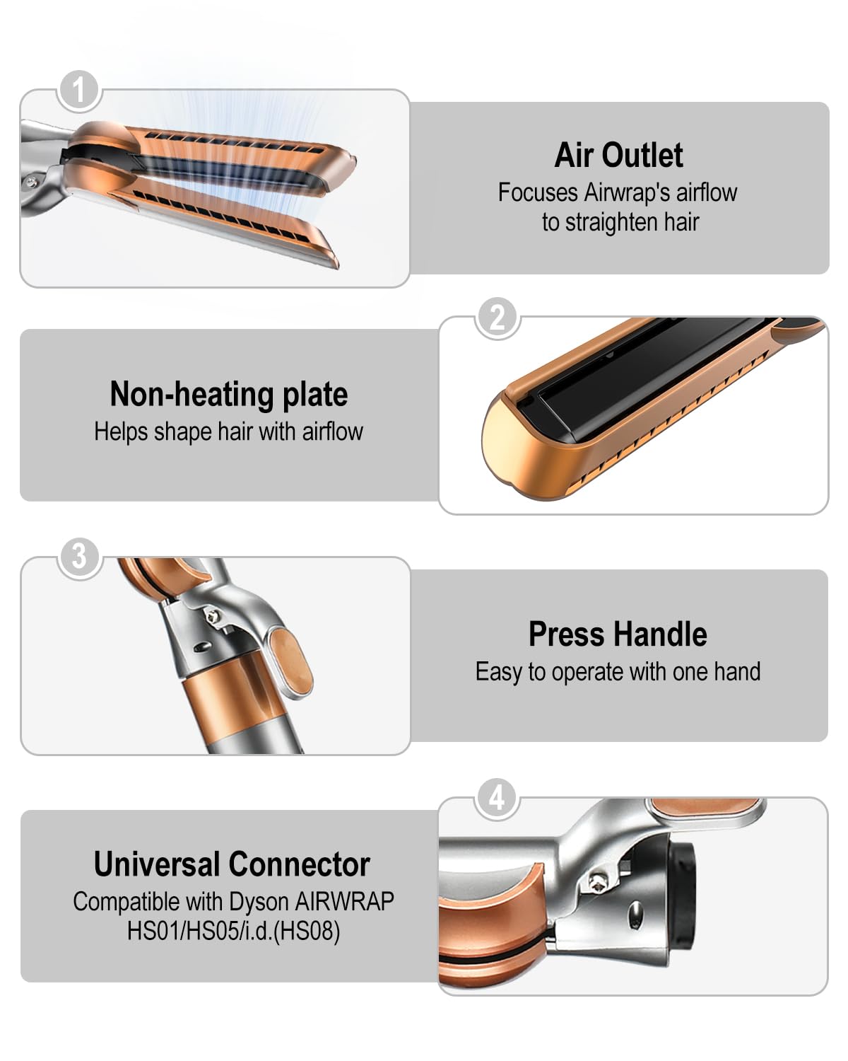 TEXOVYRAX airflow-attachment safe for color-treated hair with gentle styling.