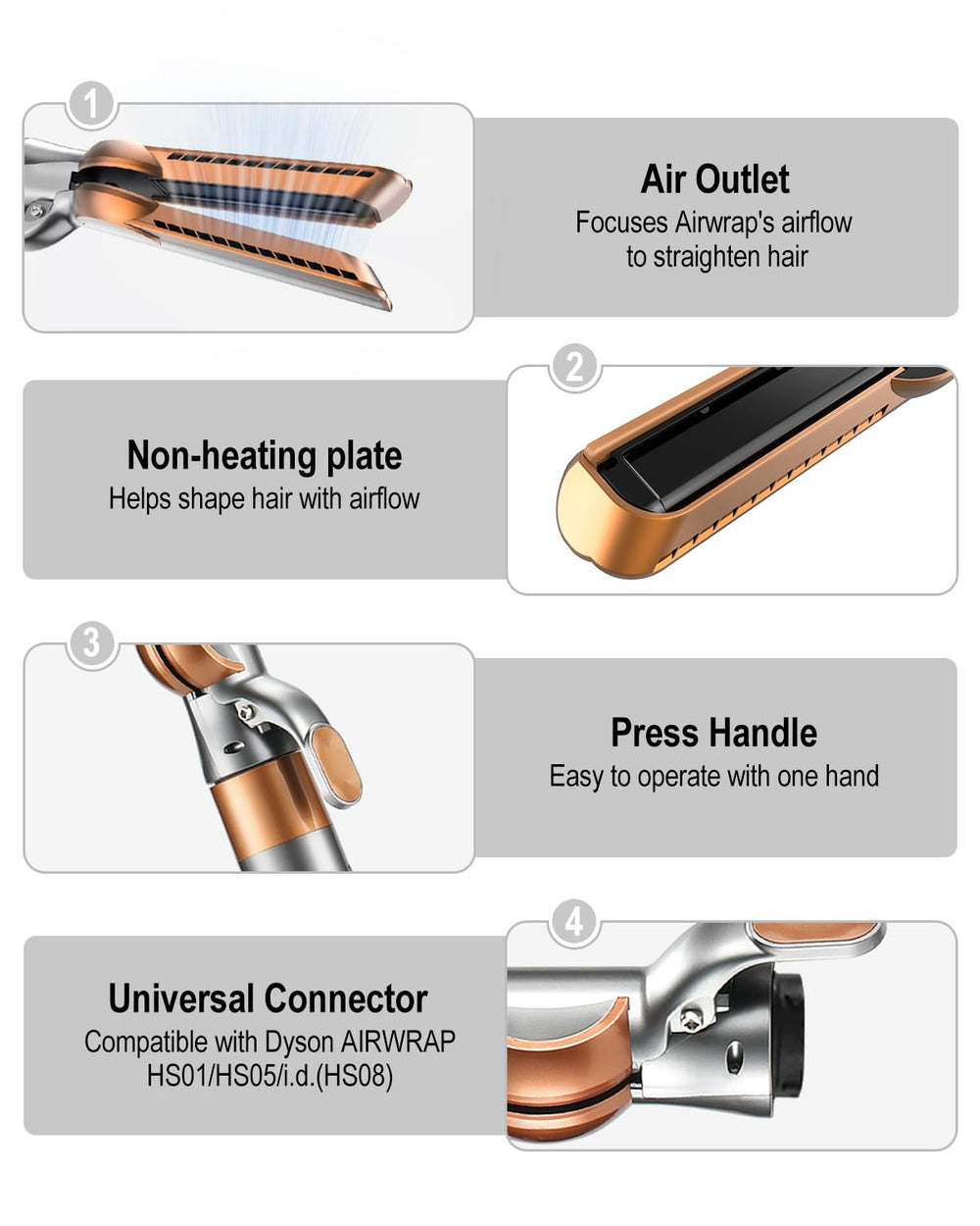 TEXOVYRAX airflow-attachment safe for color-treated hair with gentle styling.