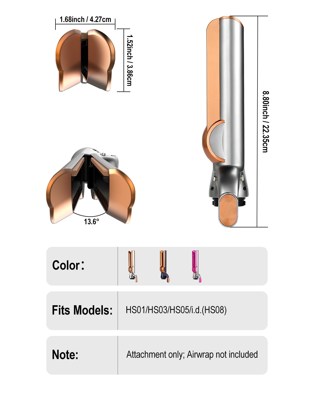 TEXOVYRAX airflow-attachment copper design adds style while reducing heat exposure.