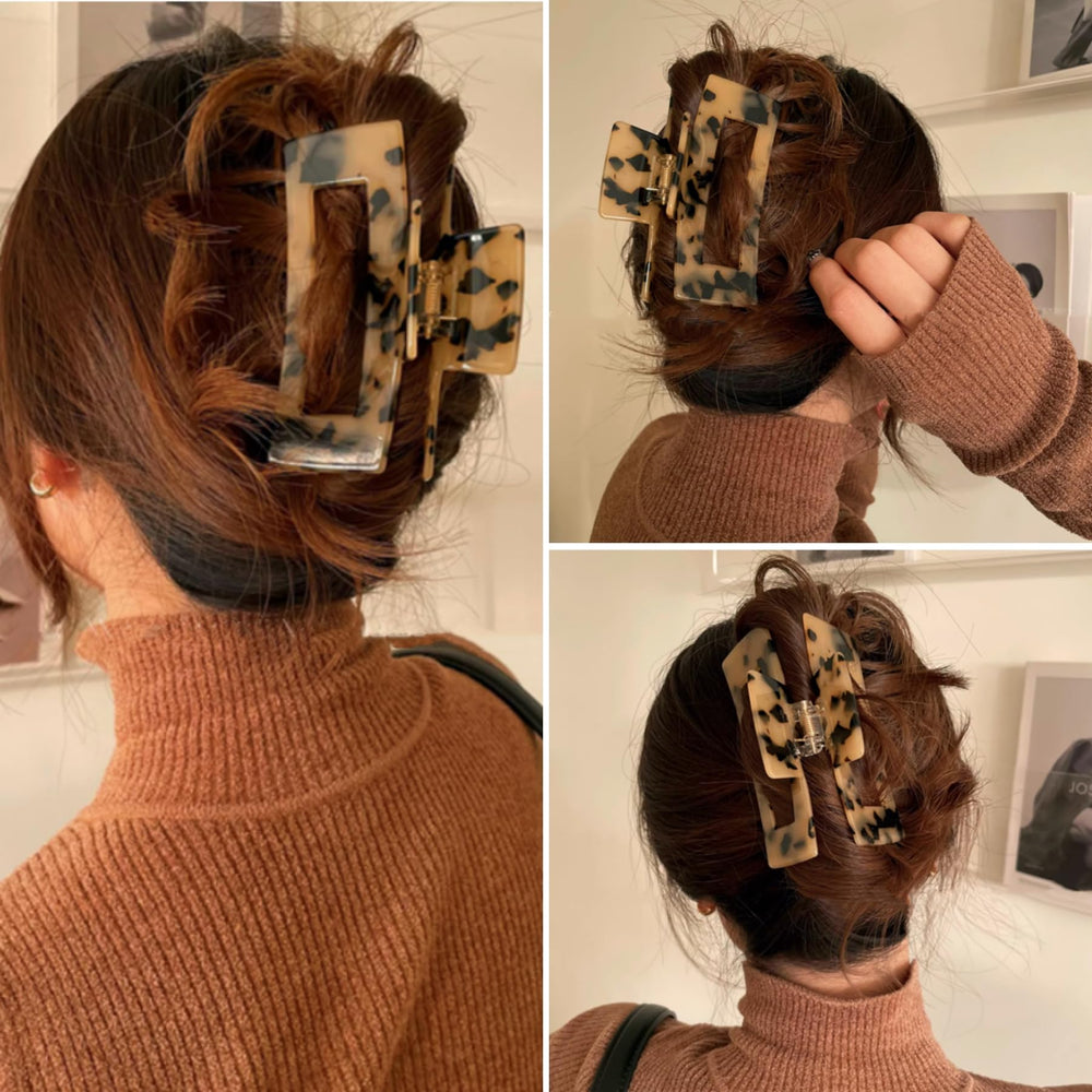 Textention gift-pack claw clip includes hair tie