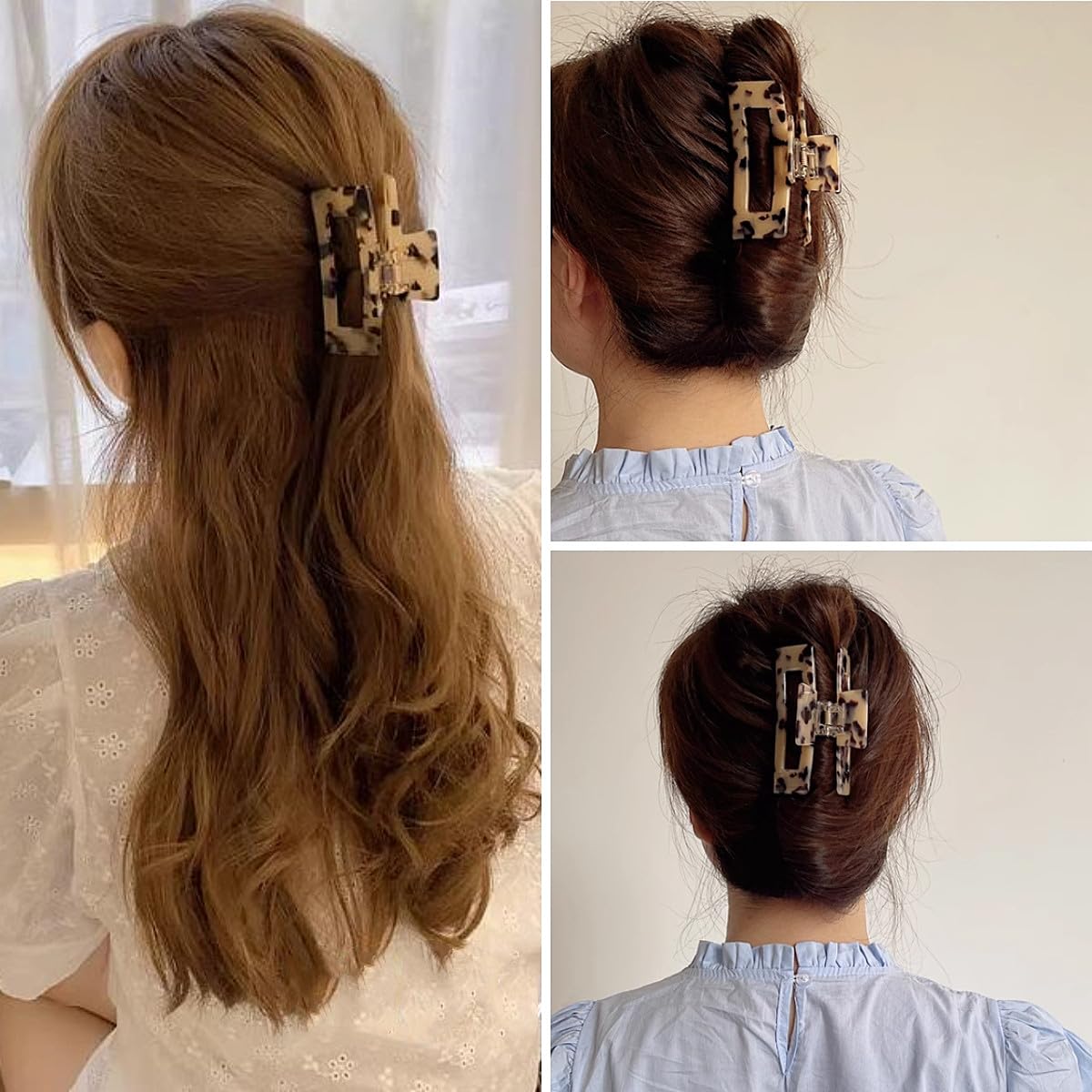 Textention two-pack hair clips for versatile day-to-night styling.