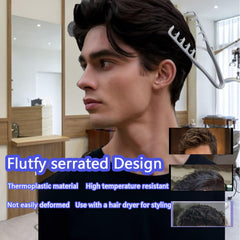Texture Comb ergonomic grip close-up emphasizing comfortable handling.