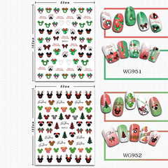 Tezocr Christmas nail stickers with tree and snowflake designs for festive looks