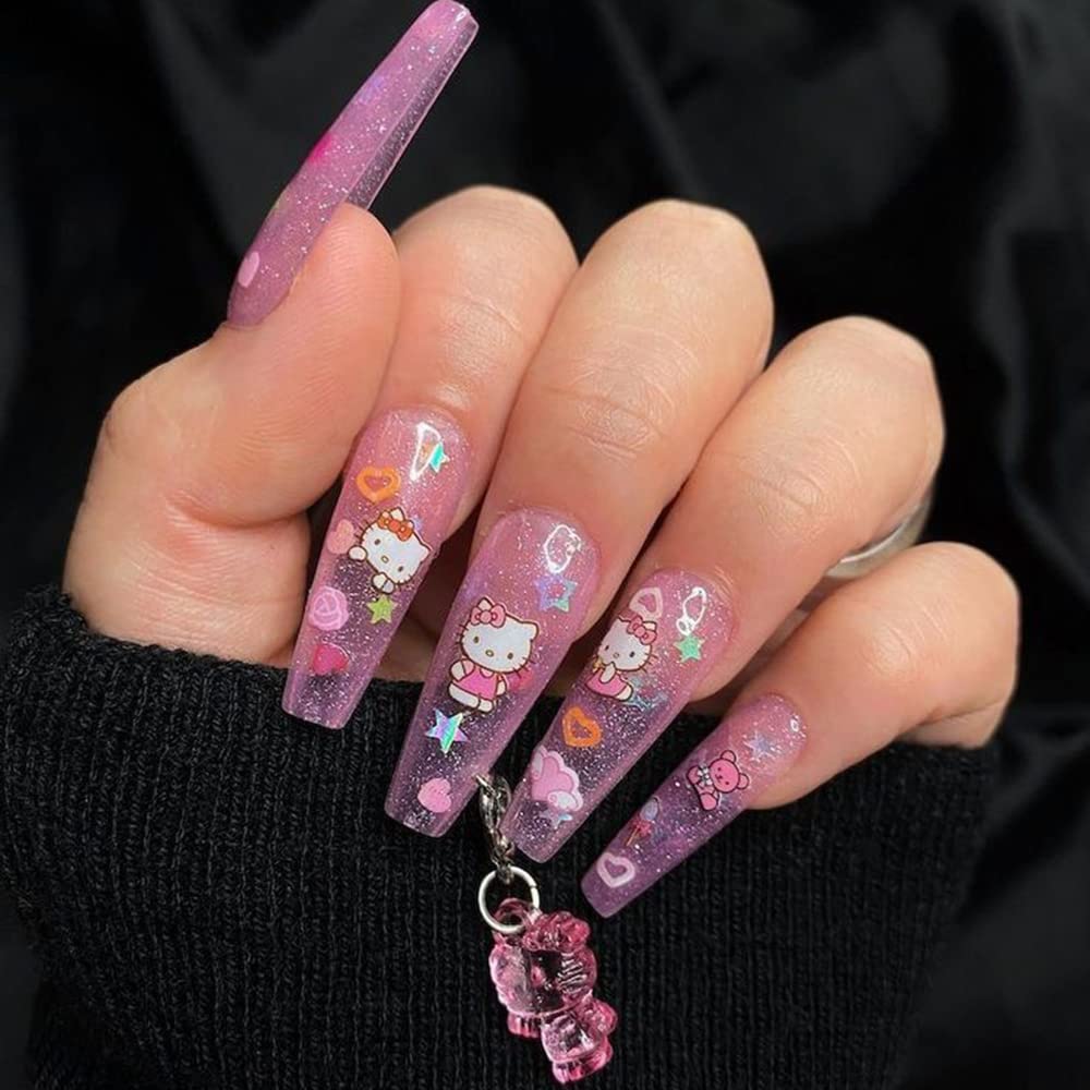 Tezocr easy-apply nail stickers with tweezers for precise placement.