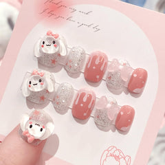 Tezocr Nails cartoon gems charms close-up for sparkling accents