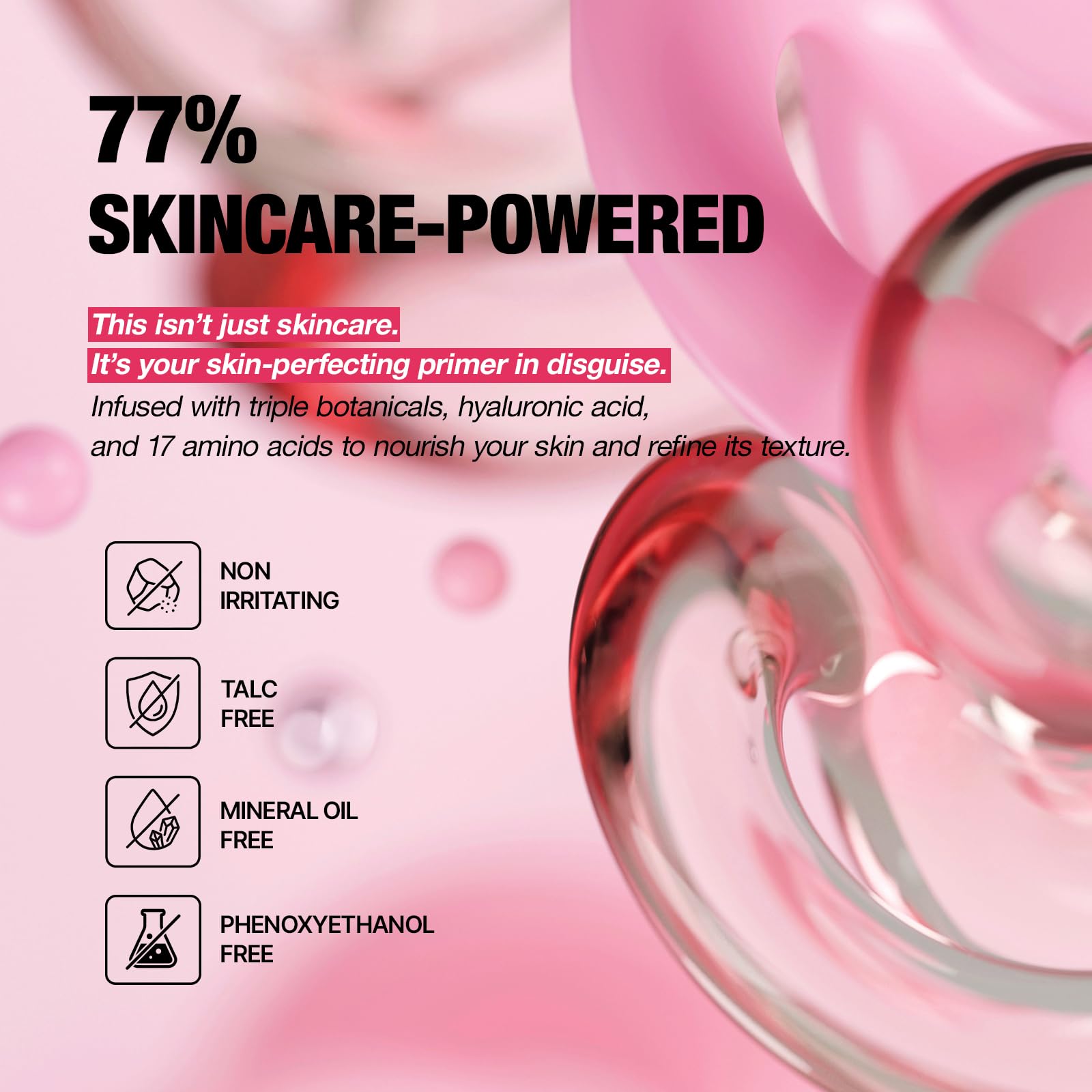 TFIT Delicate Silk Veil Art Primer swatches on skin show smooth, hydrated base