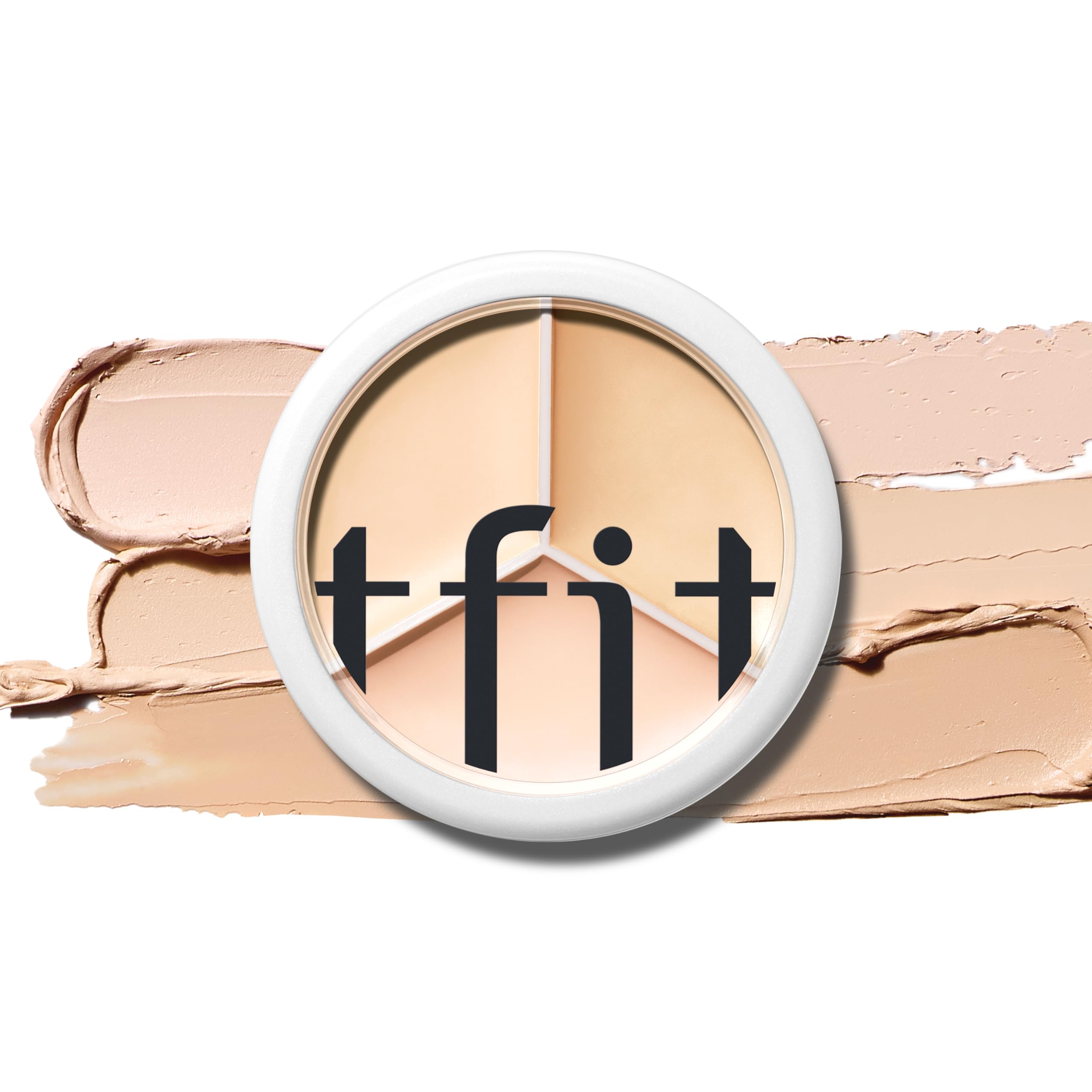 TFIT Multi-Use Pot Concealer triple-palette swatches show full-coverage options for light skin