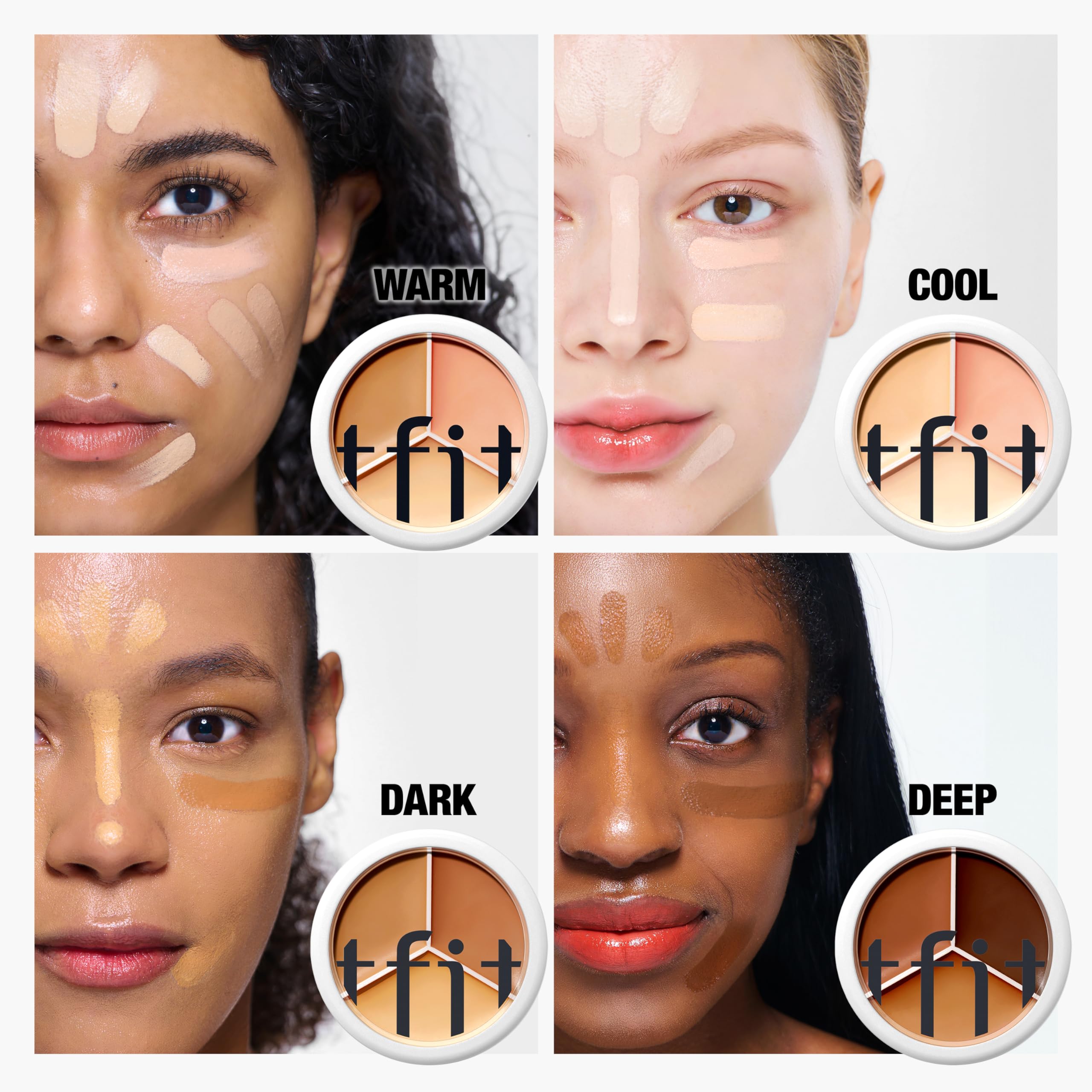 TFIT three-color palette display emphasizes color-correcting versatility for red tones and dullness