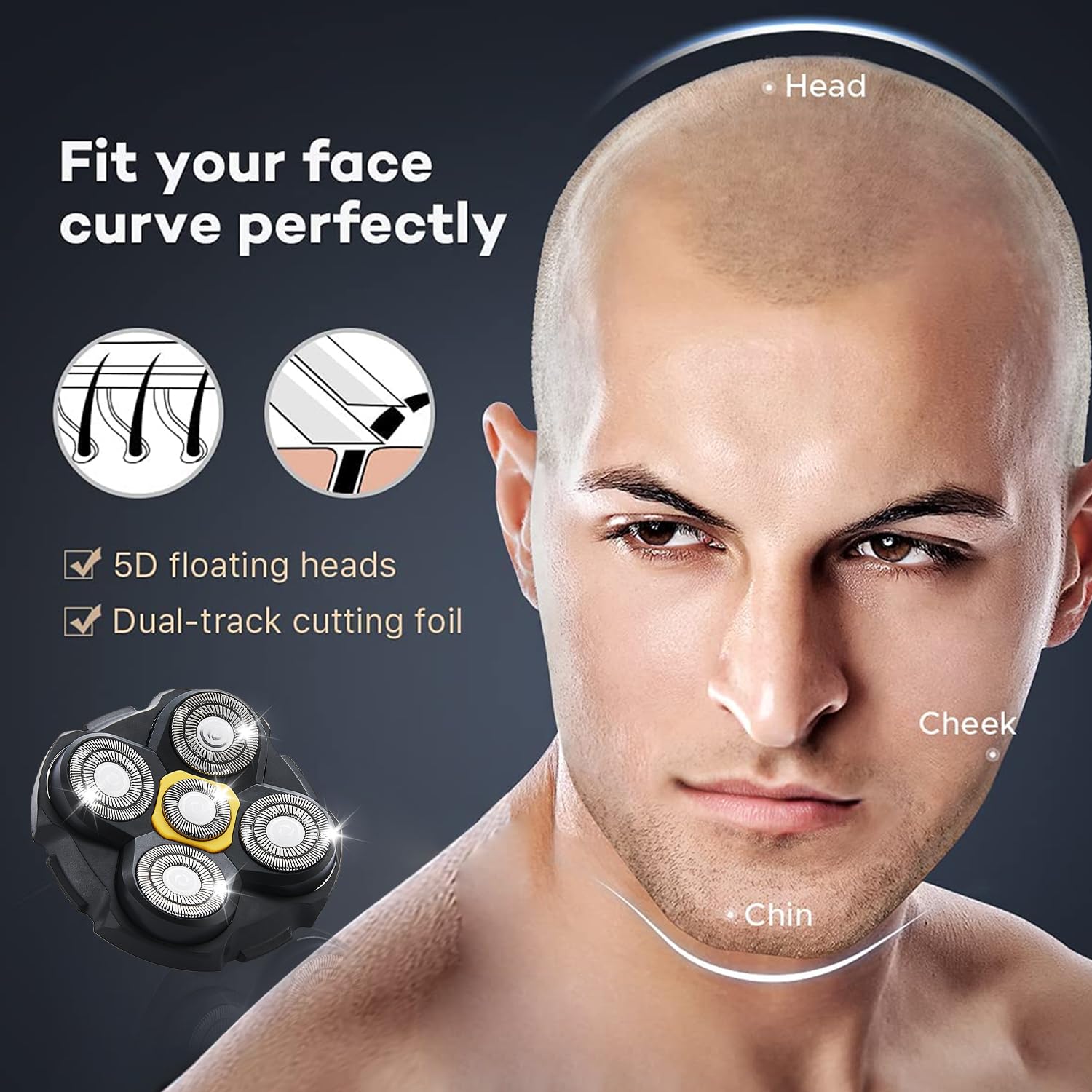 TGSBHIO titanium-bonded, independent floating heads ensuring 360-degree contact