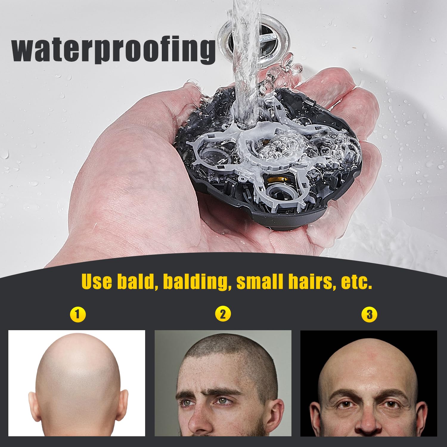 TGSBHIO waterproof, easy-to-clean heads for reliable wet or dry use