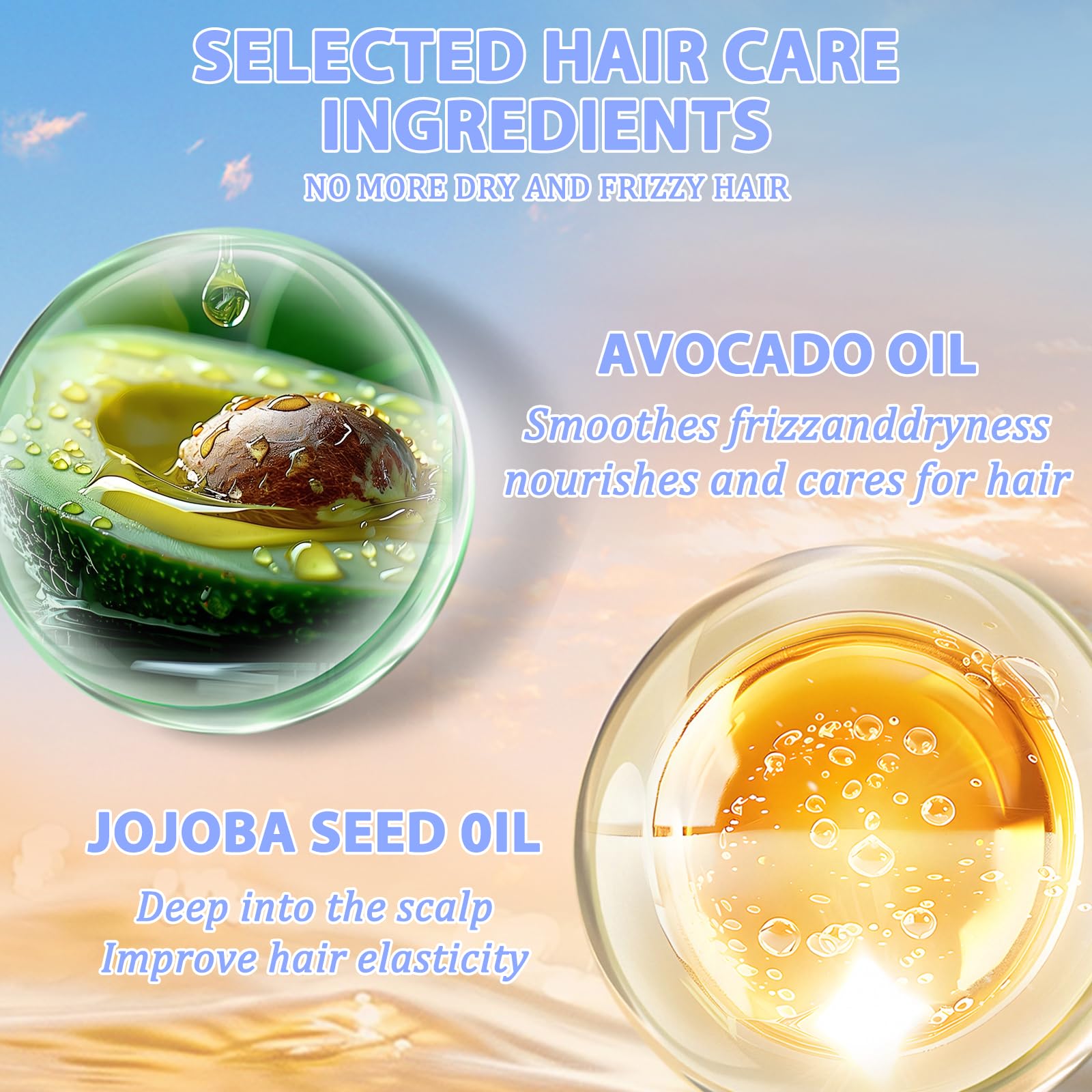 Tgideas hair oil spray for dry hair care showing deep hydration.