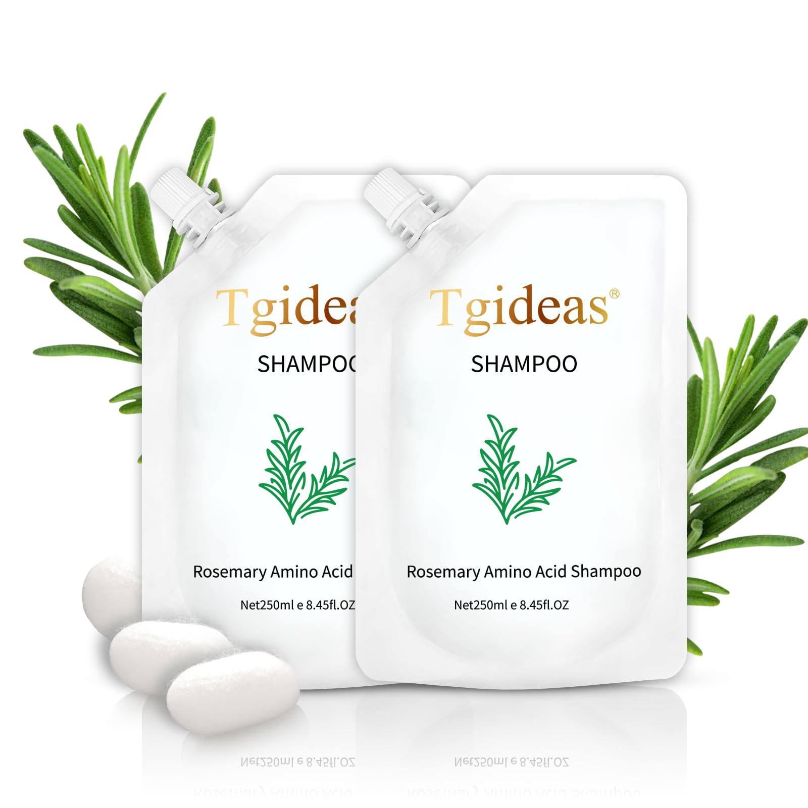 Tgideas Rosemary Amino Acid Shampoo bottle offering organic care for healthy hair