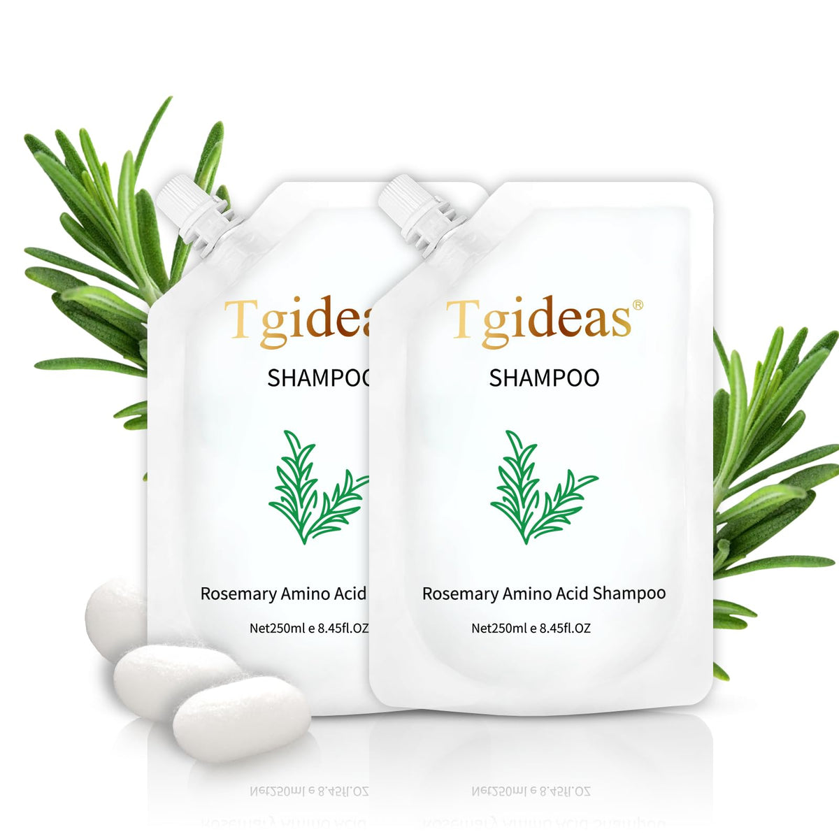 Tgideas Rosemary Amino Acid Shampoo bottle offering organic care for healthy hair