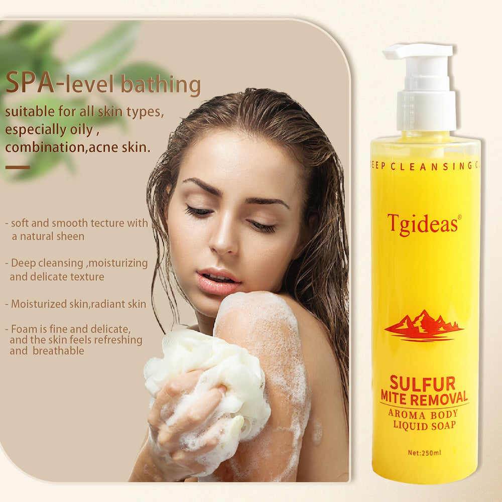 Tgideas sulfur soap 500ml label highlights value and family-size convenience