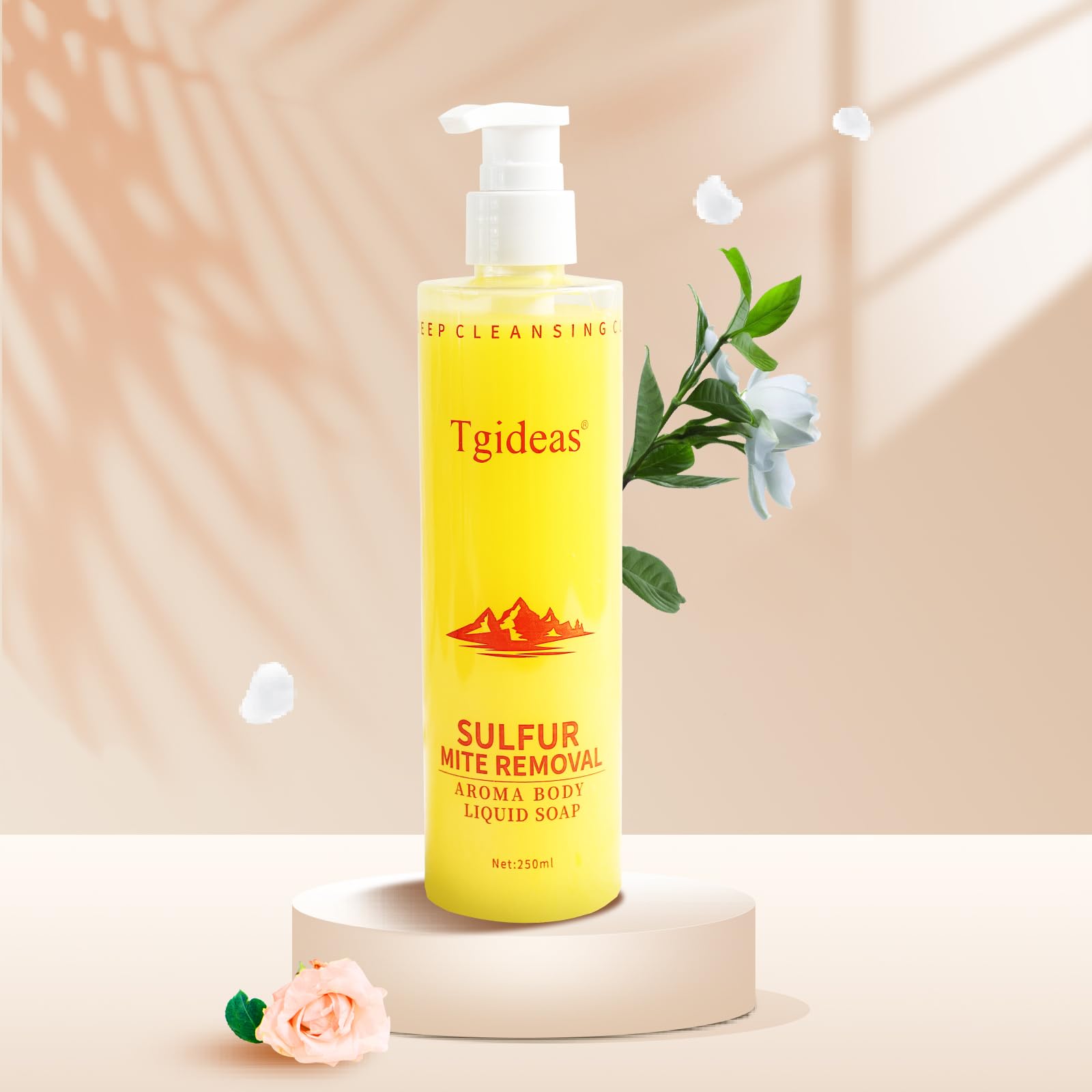 Tgideas sulfur soap pour shot demonstrates convenient travel-friendly use for on-the-go cleansing