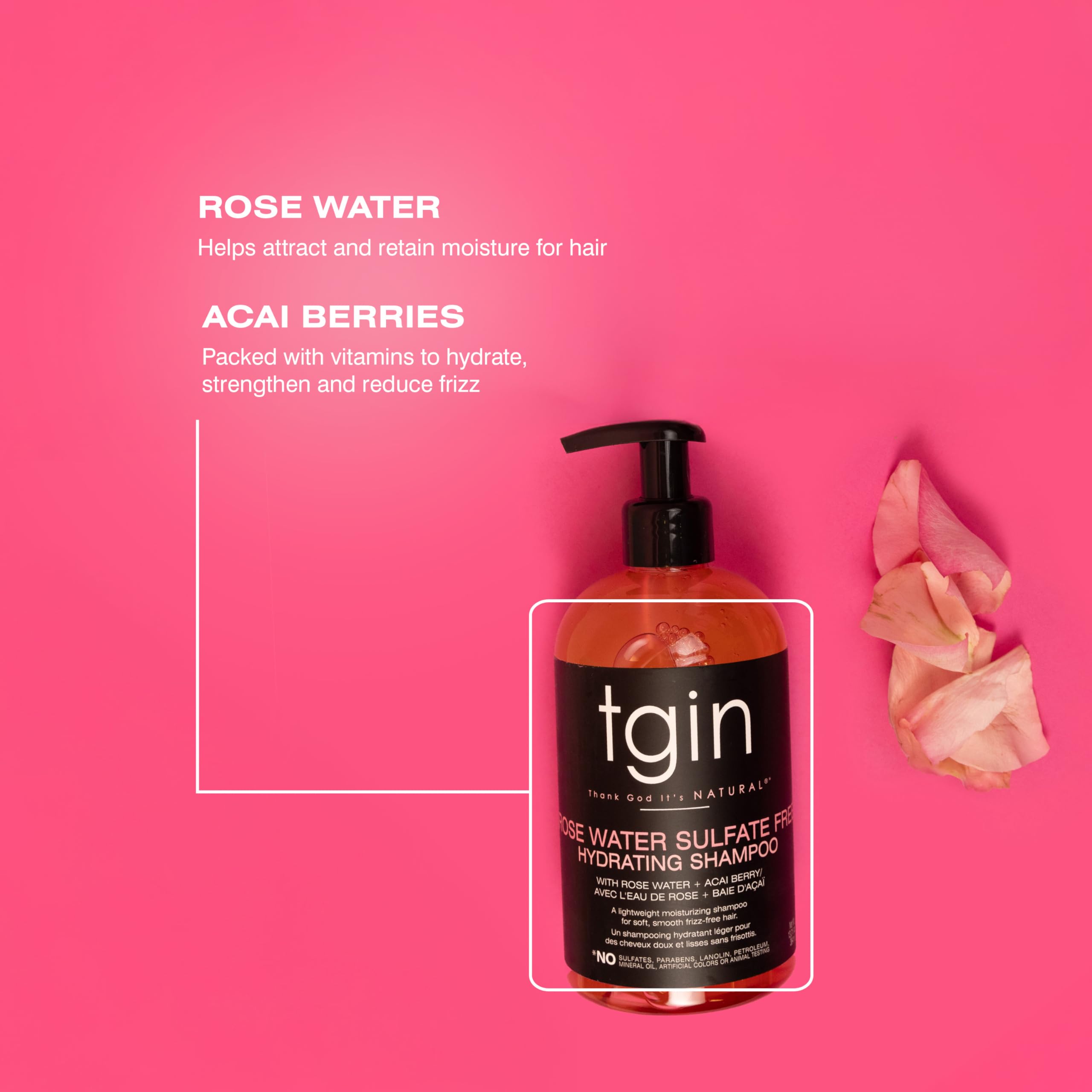 tgin bottle with rose water highlights brand ethics and small-business support