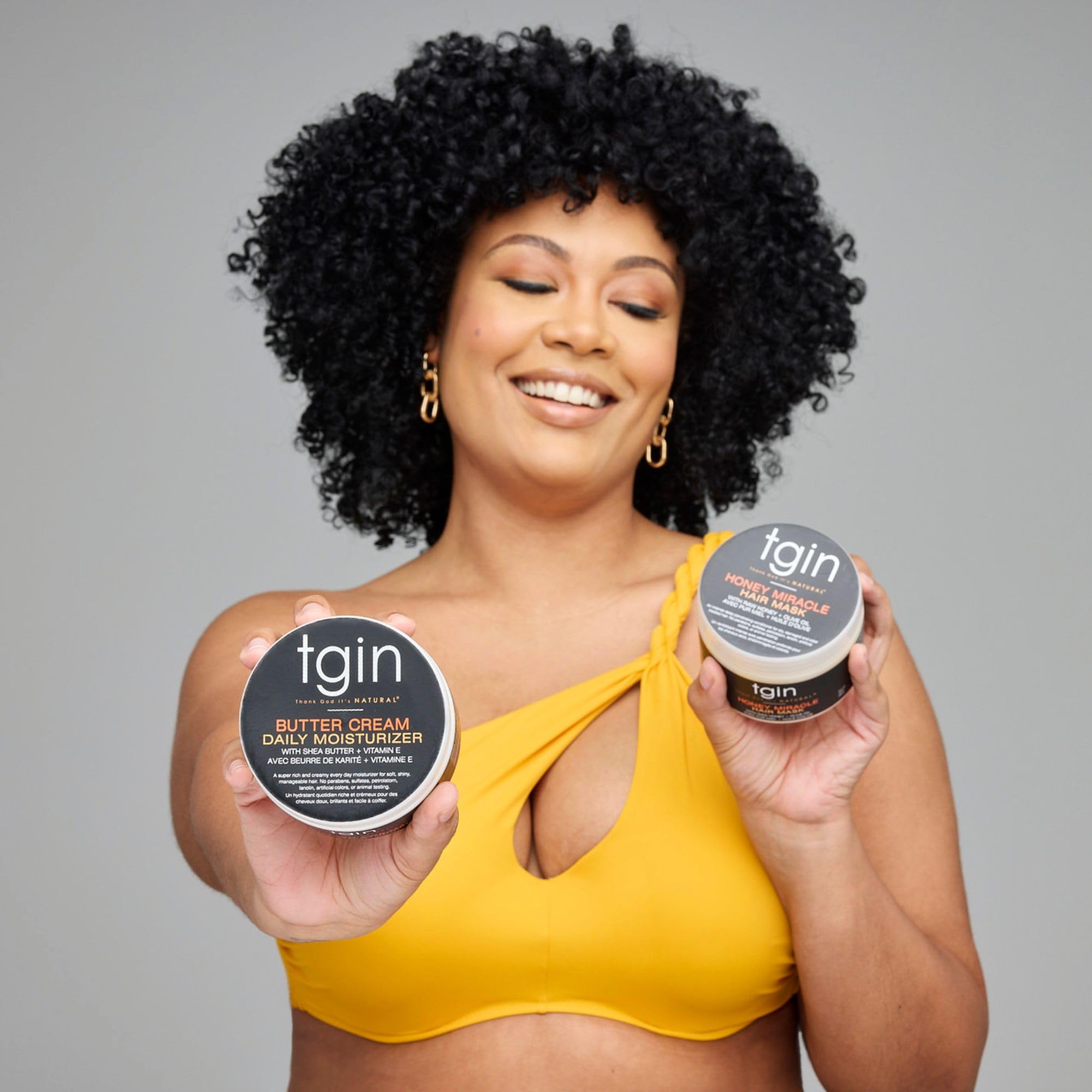tgin Butter Cream Daily Moisturizer twist-out usage demonstrates styling versatility