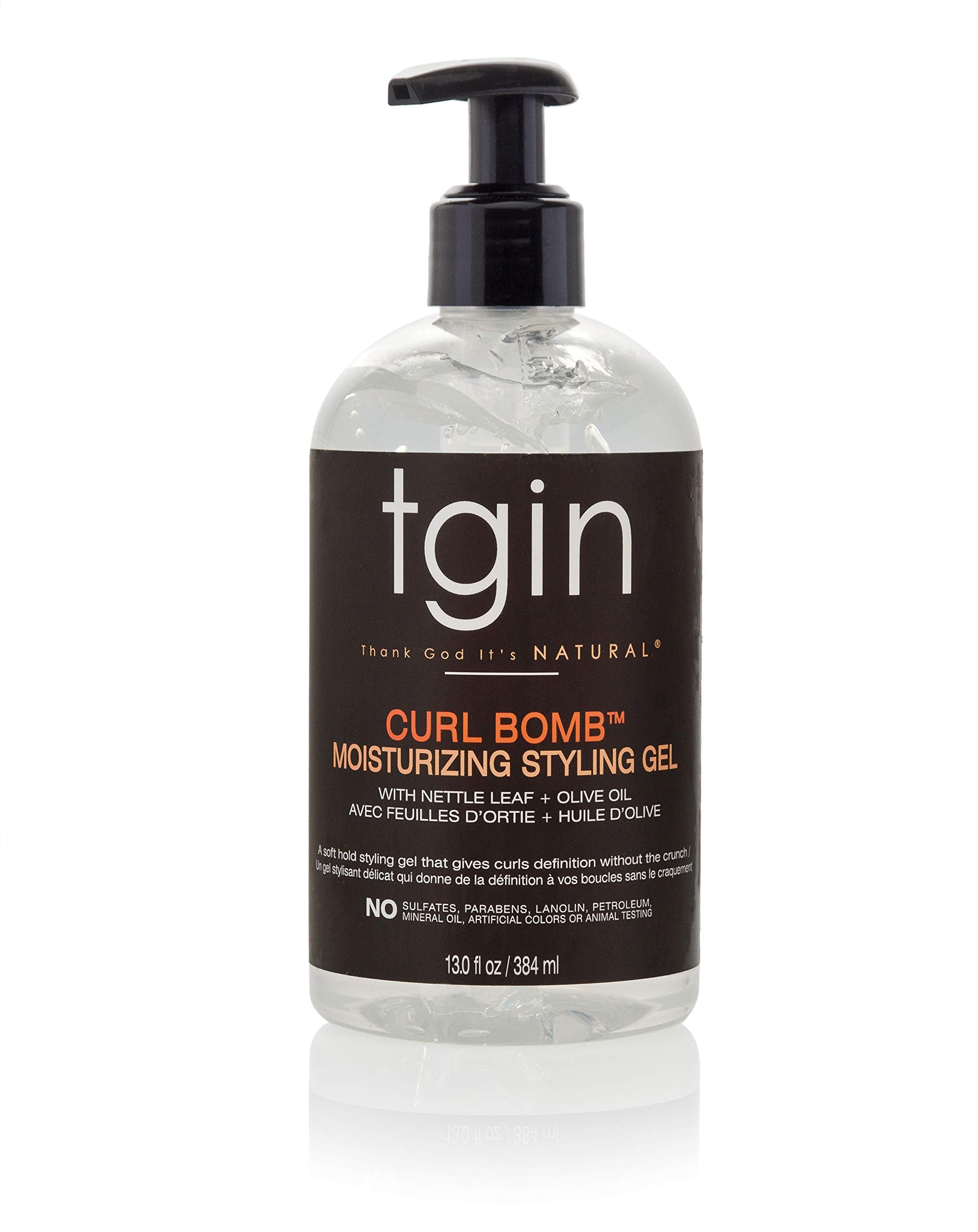 tgin Curl Bomb close-up highlighting defined curls and shine.