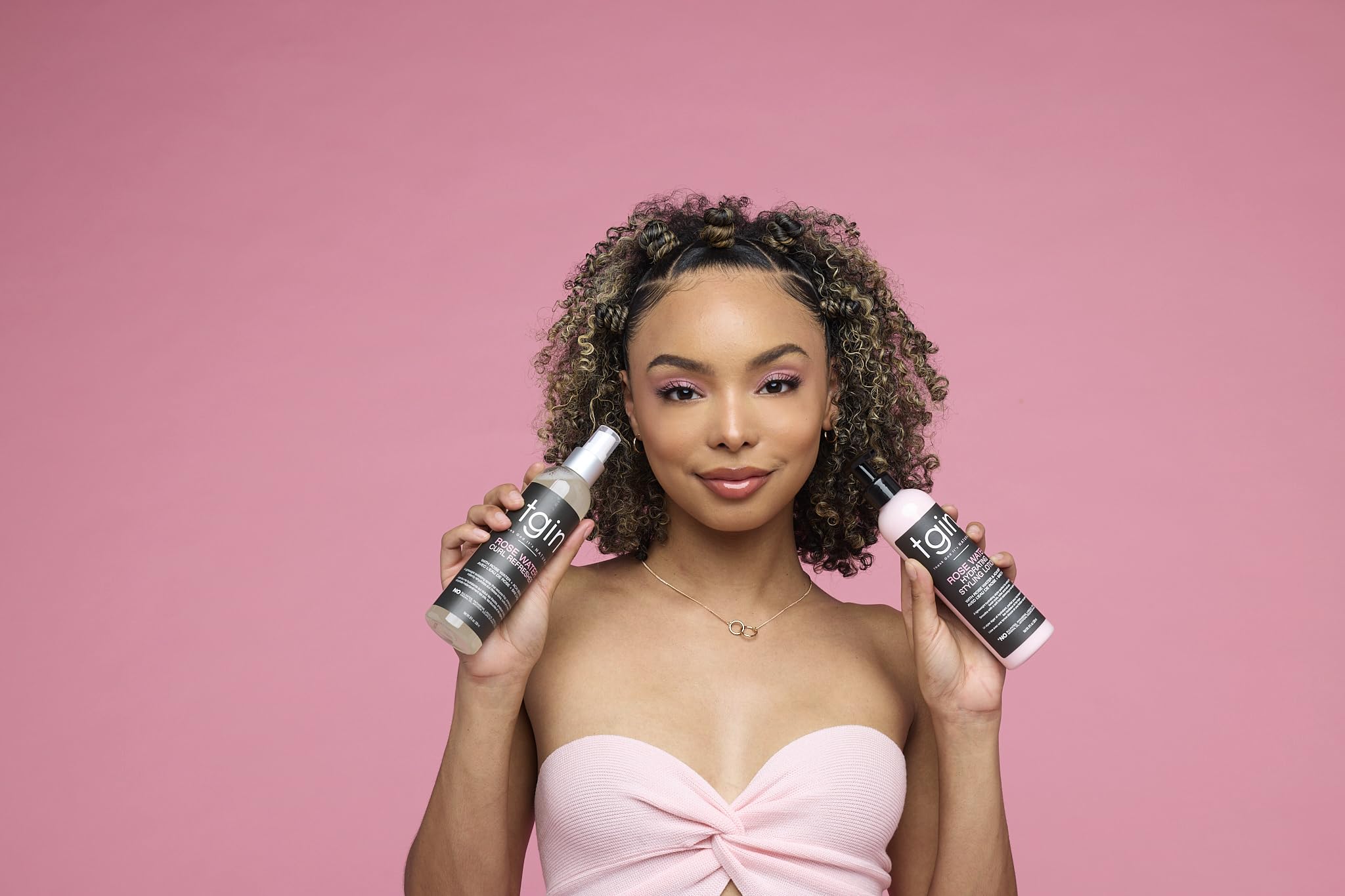 tgin Curls N Roses lightweight moisture delivers definition without buildup.