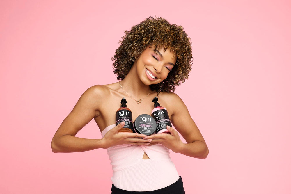 tgin hair detangling closeup revealing smooth manageable strands