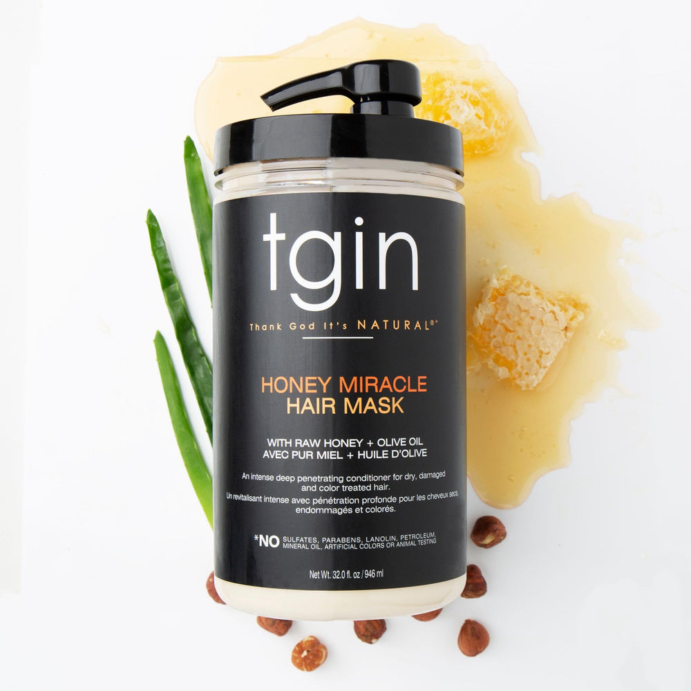 Natural curly model after TGIN Honey Miracle Hair Mask Duo