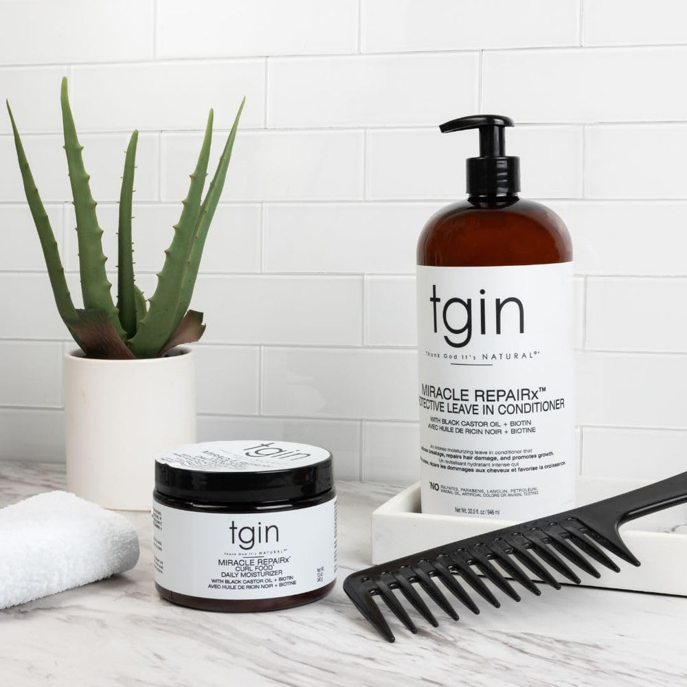 tgin Miracle RepaiRx curl food paraben-free label signaling gentle care