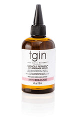 Thank God It's Natural tgin Miracle RepaiRx serum bottle pour for smooth, hydrated curls