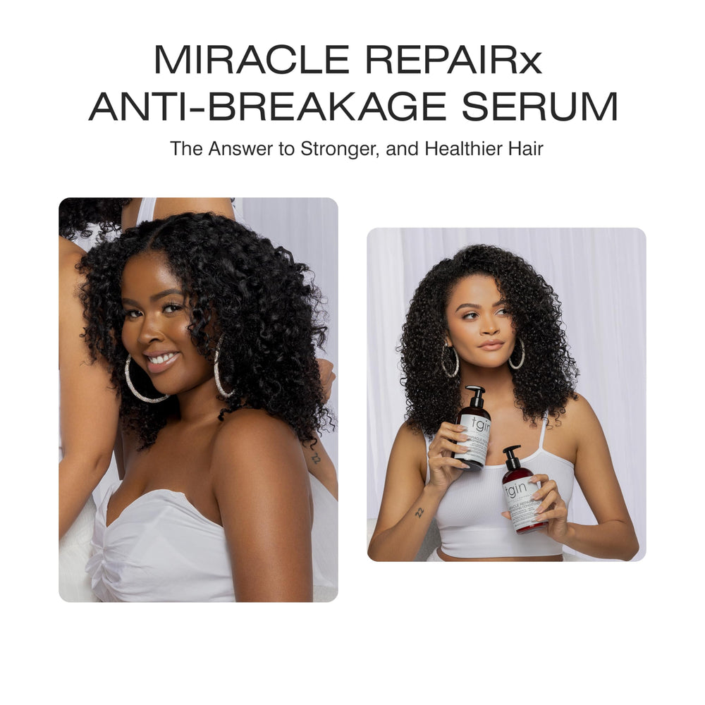 tgin RepaiRx serum dry scalp hydration closeup emphasizes nourishment and comfort