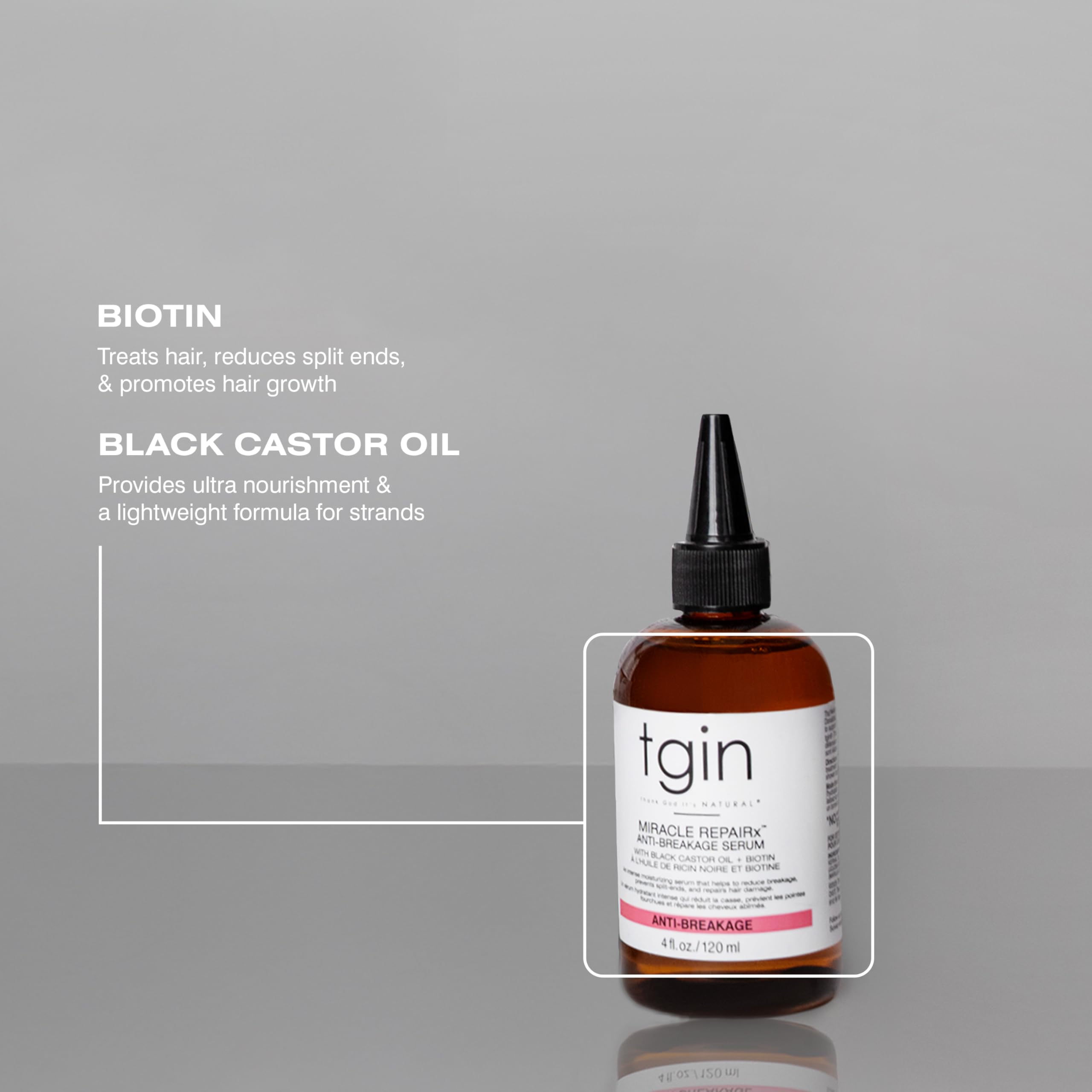 tgin Miracle RepaiRx packaging highlights value and cruelty-free, sulfate-free formula