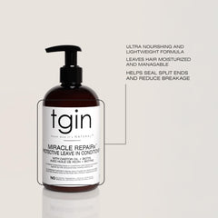 tgin Miracle RepaiRx smooth hair finish reveals softer, manageable curls