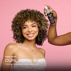 Thank God It's Natural tgin Rose Water Curl Refresher before and after curl revival