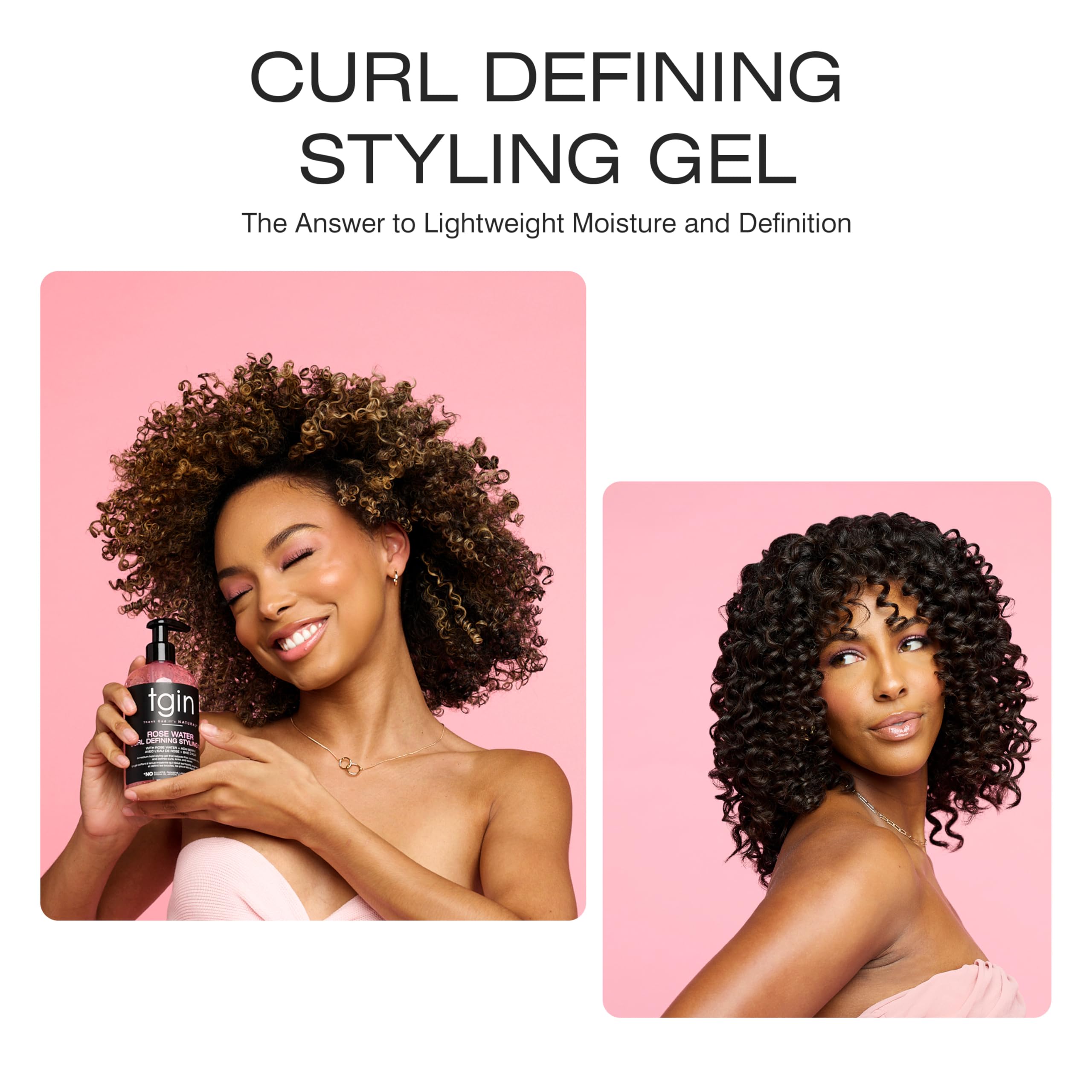 tgin rose water defining styling gel defines curls with soft hold.